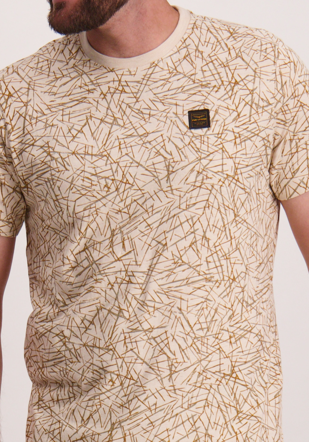 PME Legend T-shirt all-over print PTSS2506553 Ecru