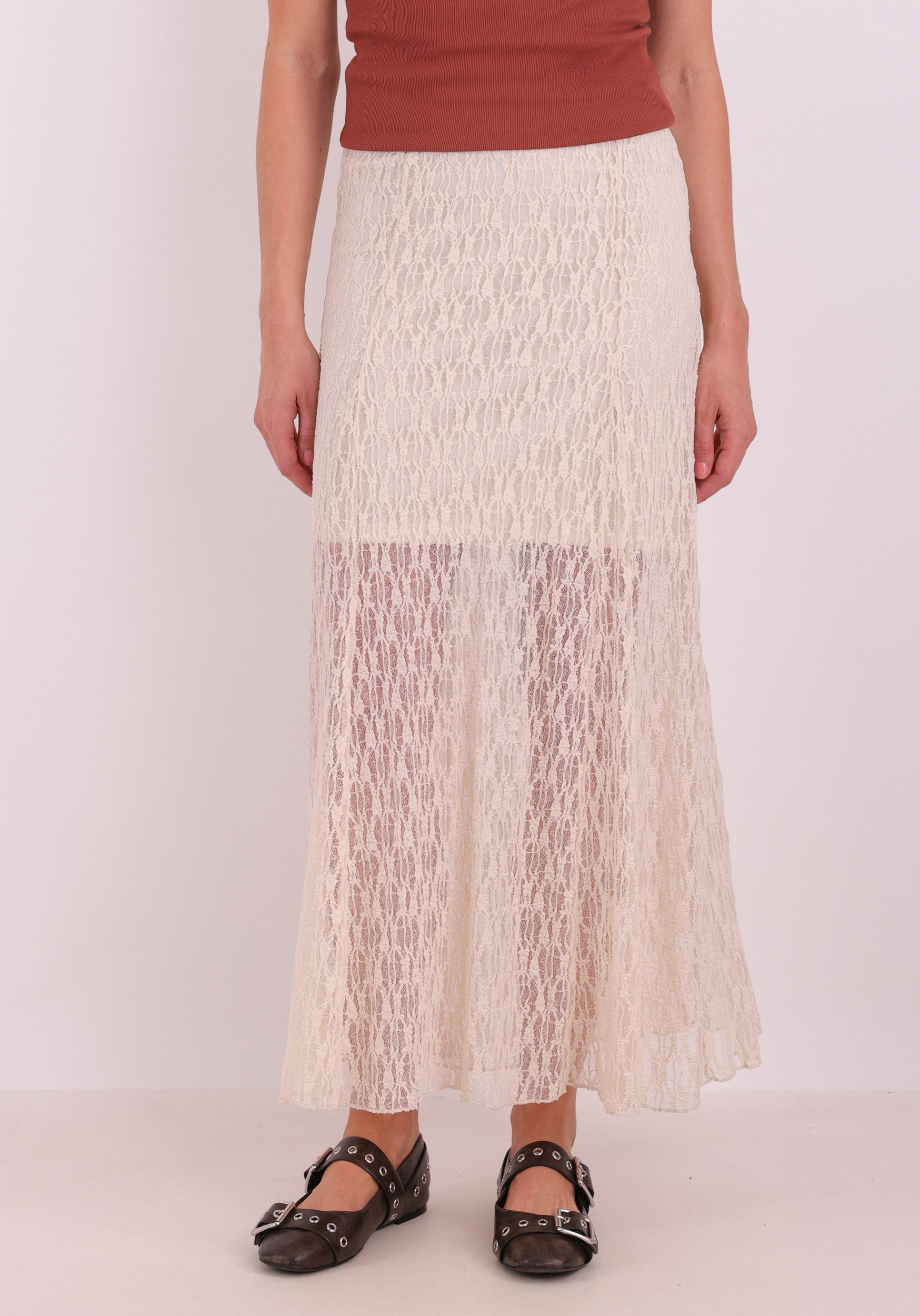 Culture Lange rok Kine 50112950 Ecru