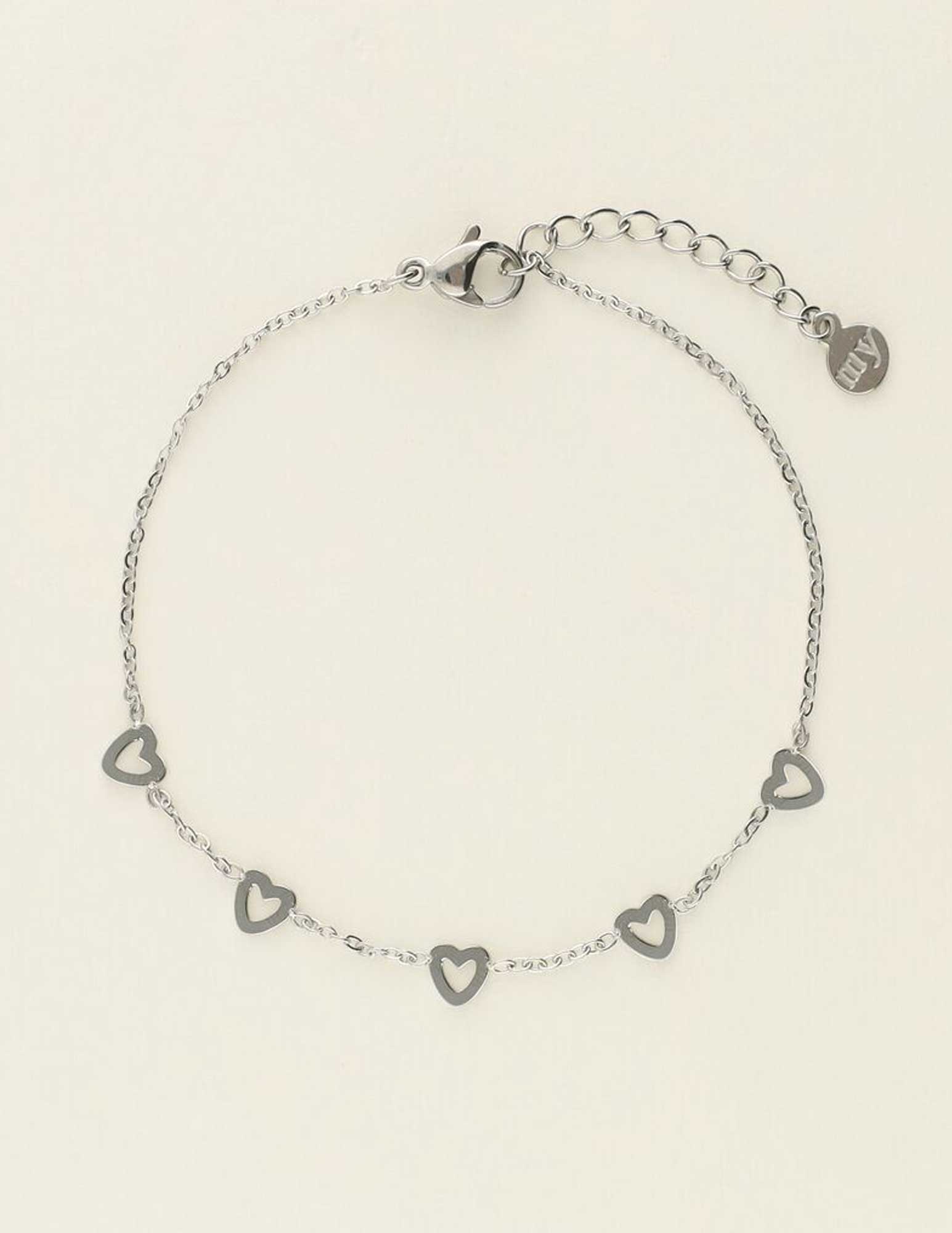 My Jewellery Armband met hartjes MJ09231 Zilver