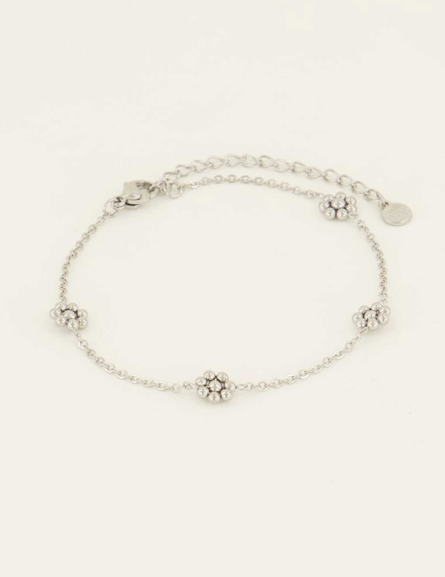 My Jewellery Armband met bloemetjes MJ08183 Zilver