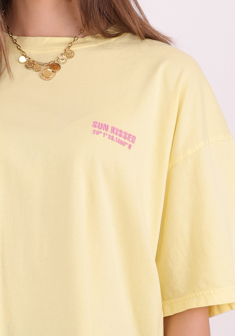 Ichi T-shirt Nica 20125857 Geel