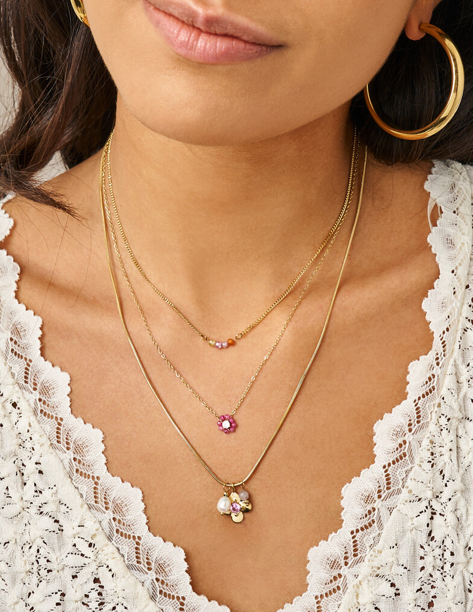 My Jewellery Botanical ketting met bloem MJ15405 Goud