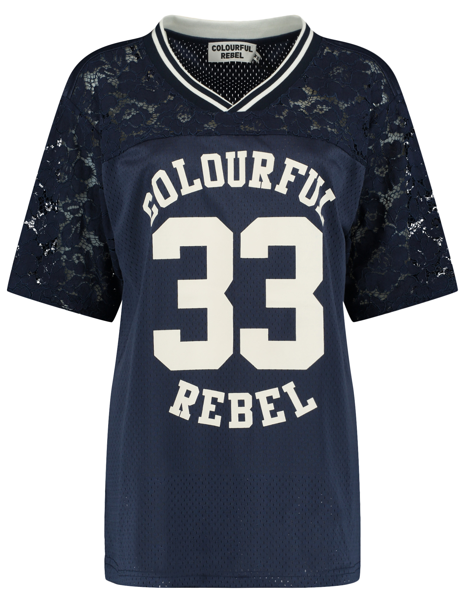 Colourful Rebel T-shirt Tayla 33 lace WT217629 Marine