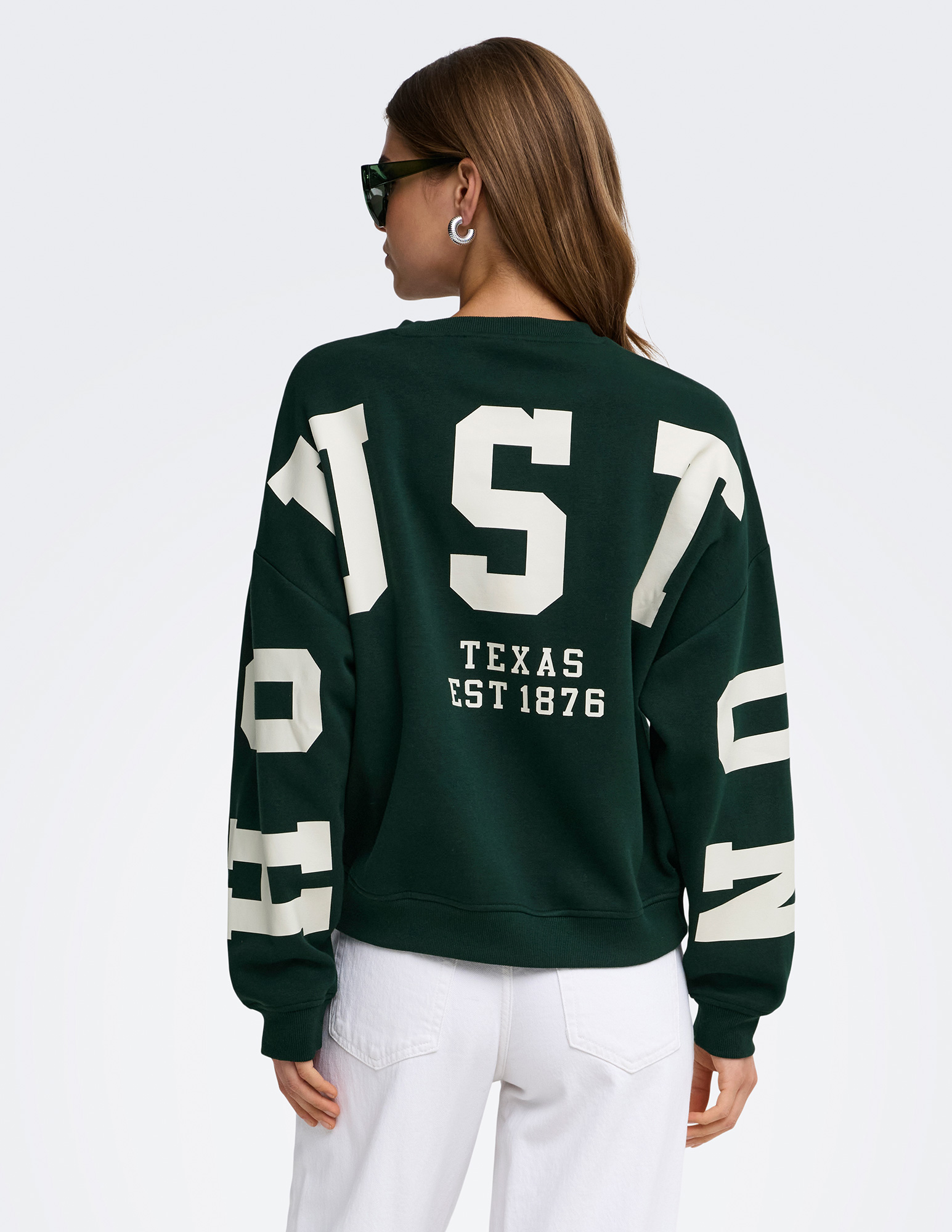 ONLY Sweater backprint 15356793 Donker groen