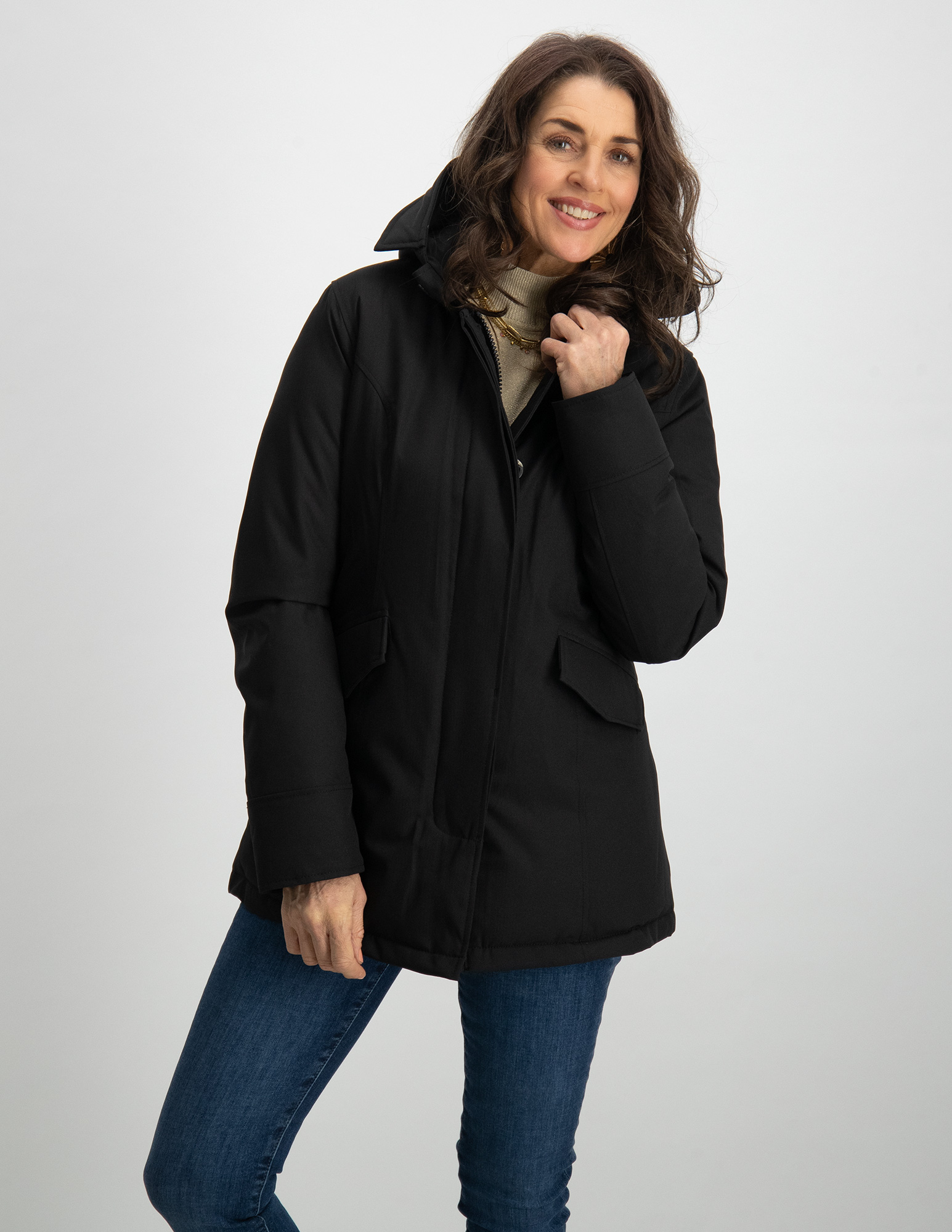 AIRFORCE Winterjas 2 pocket parka HRW0434 Zwart