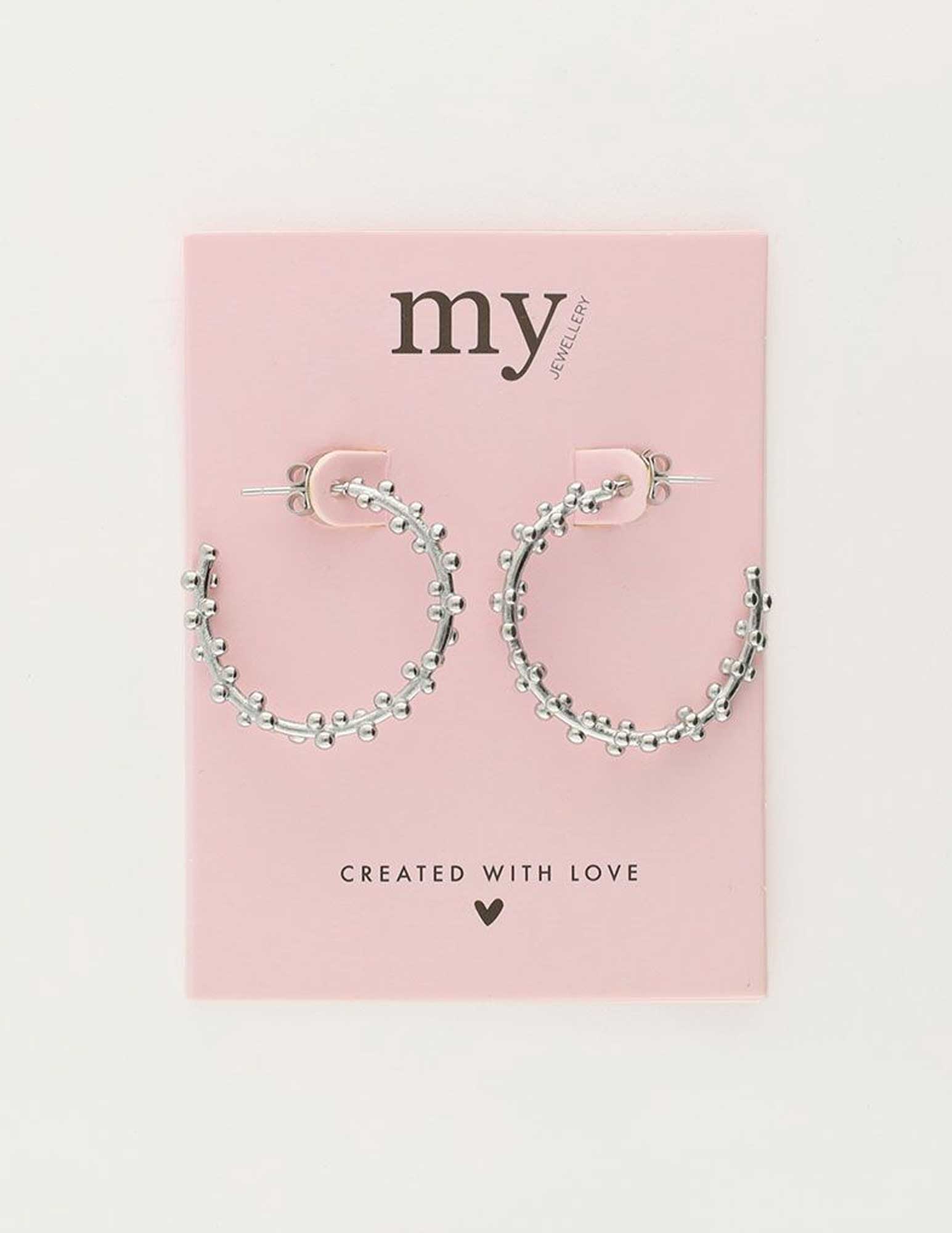 My Jewellery oorringen met bolletjes MJ10338 Zilver