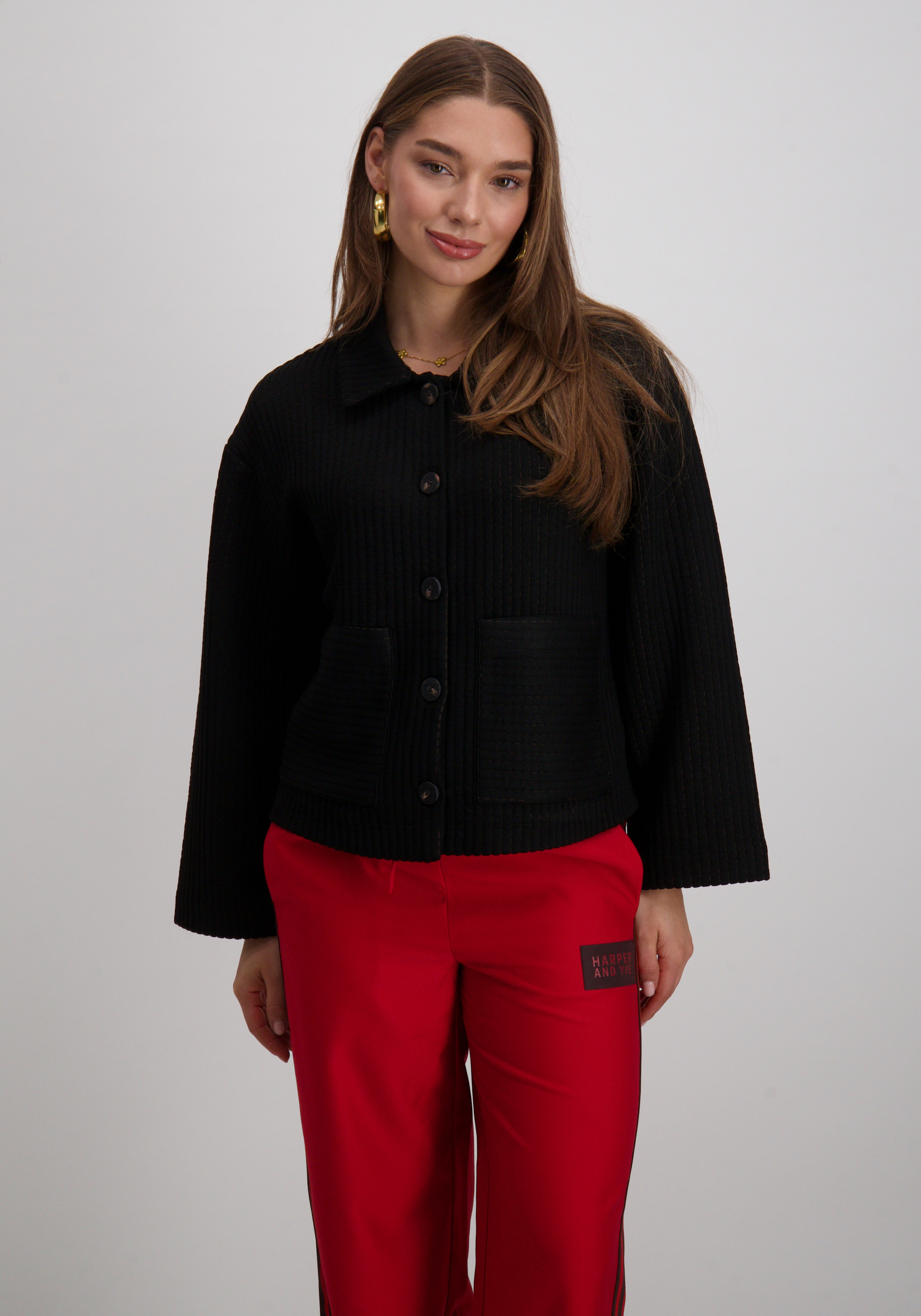 Ichi Jacket kate quilted 20124593 Zwart