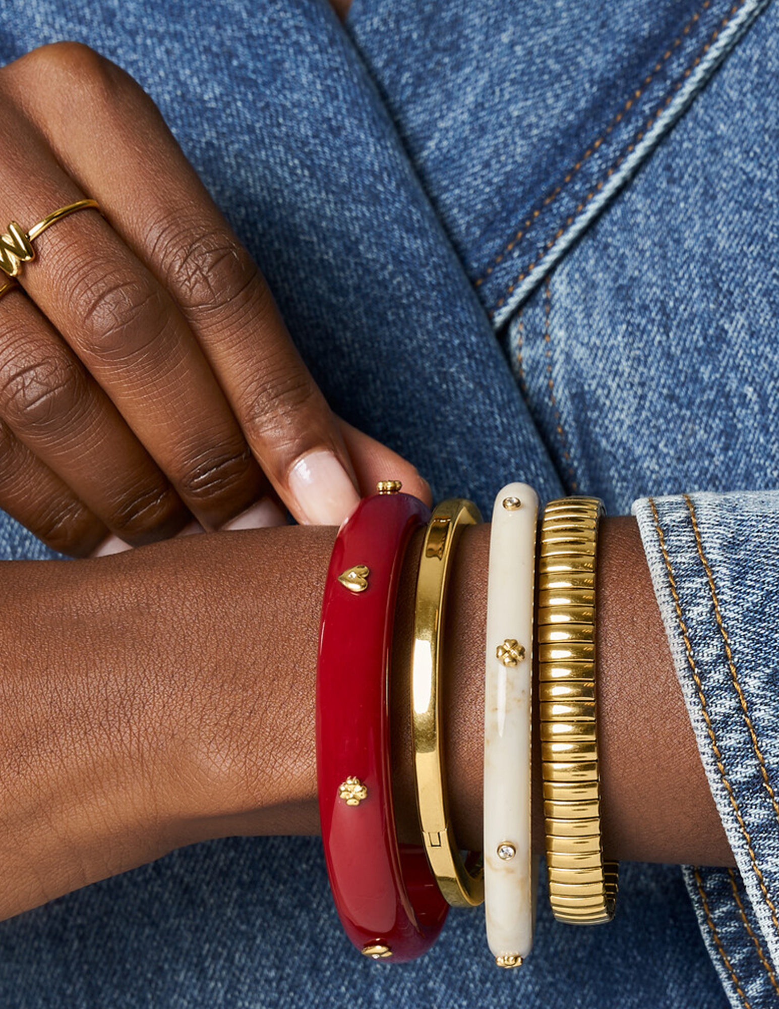 My Jewellery Resin bangle met studs MJ15235 Bordeaux