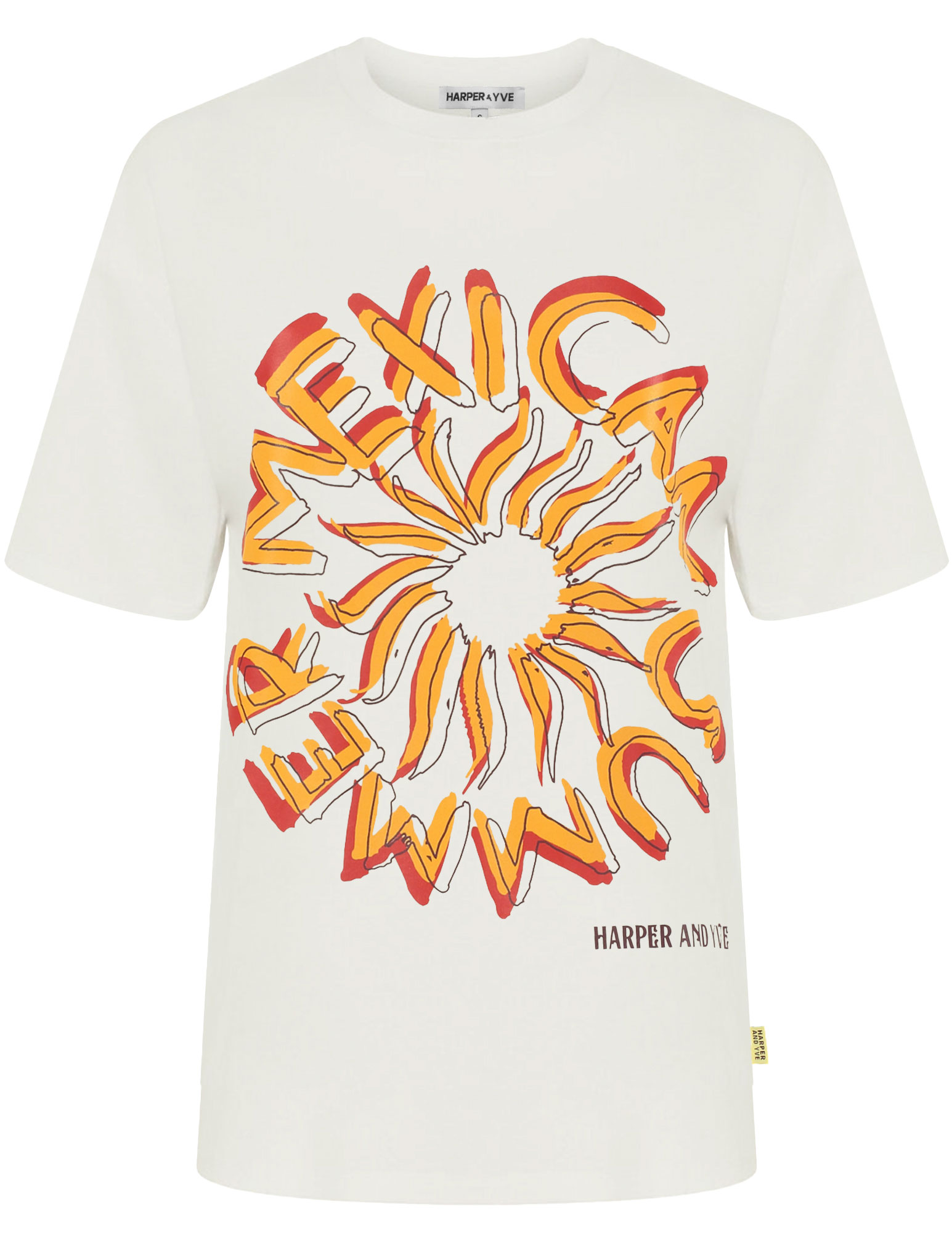 Harper & Yve T-shirt Mexicansun HS6Y308 Ecru