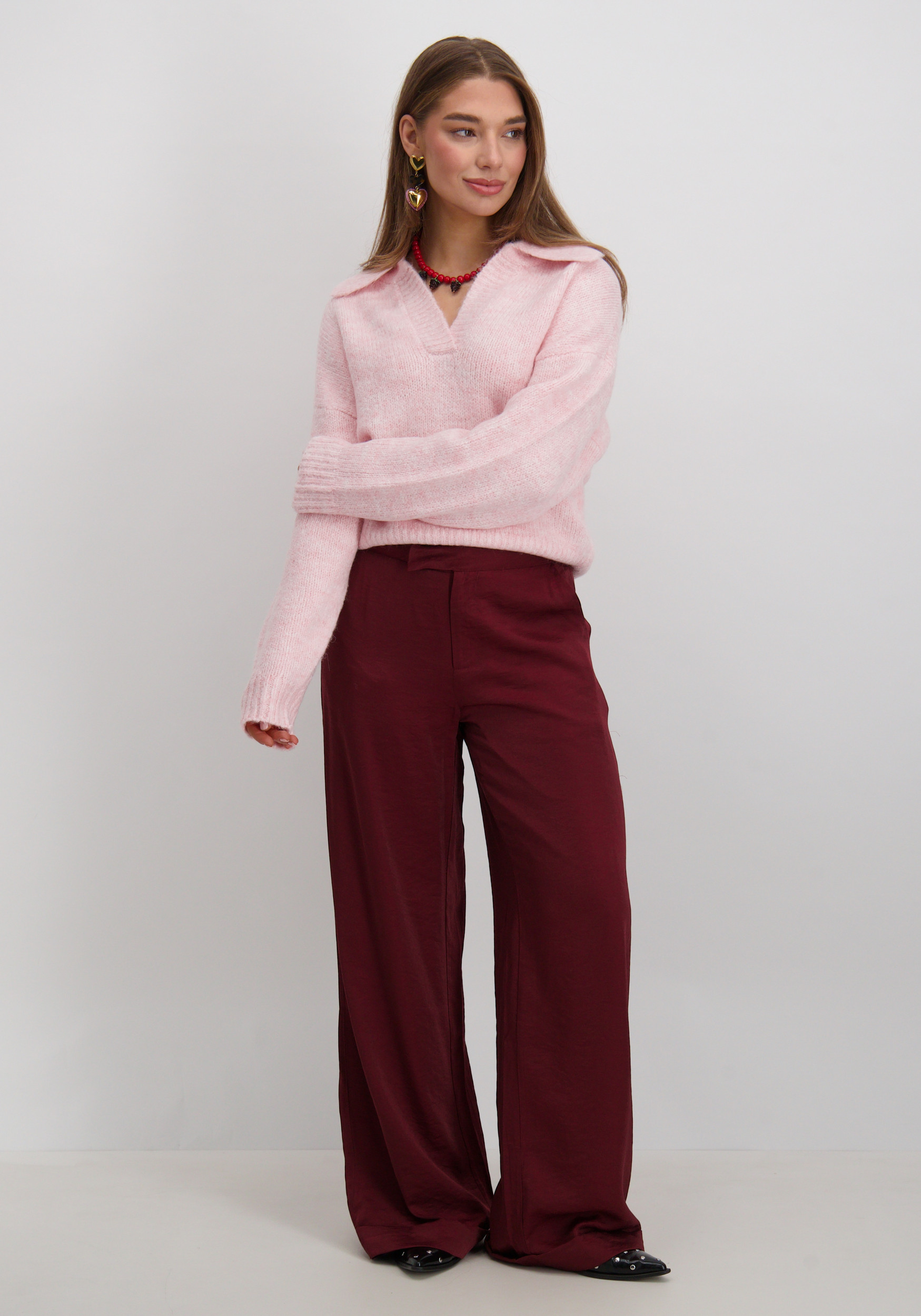 Lofty Manner Broek Svea QK32 Bordeaux