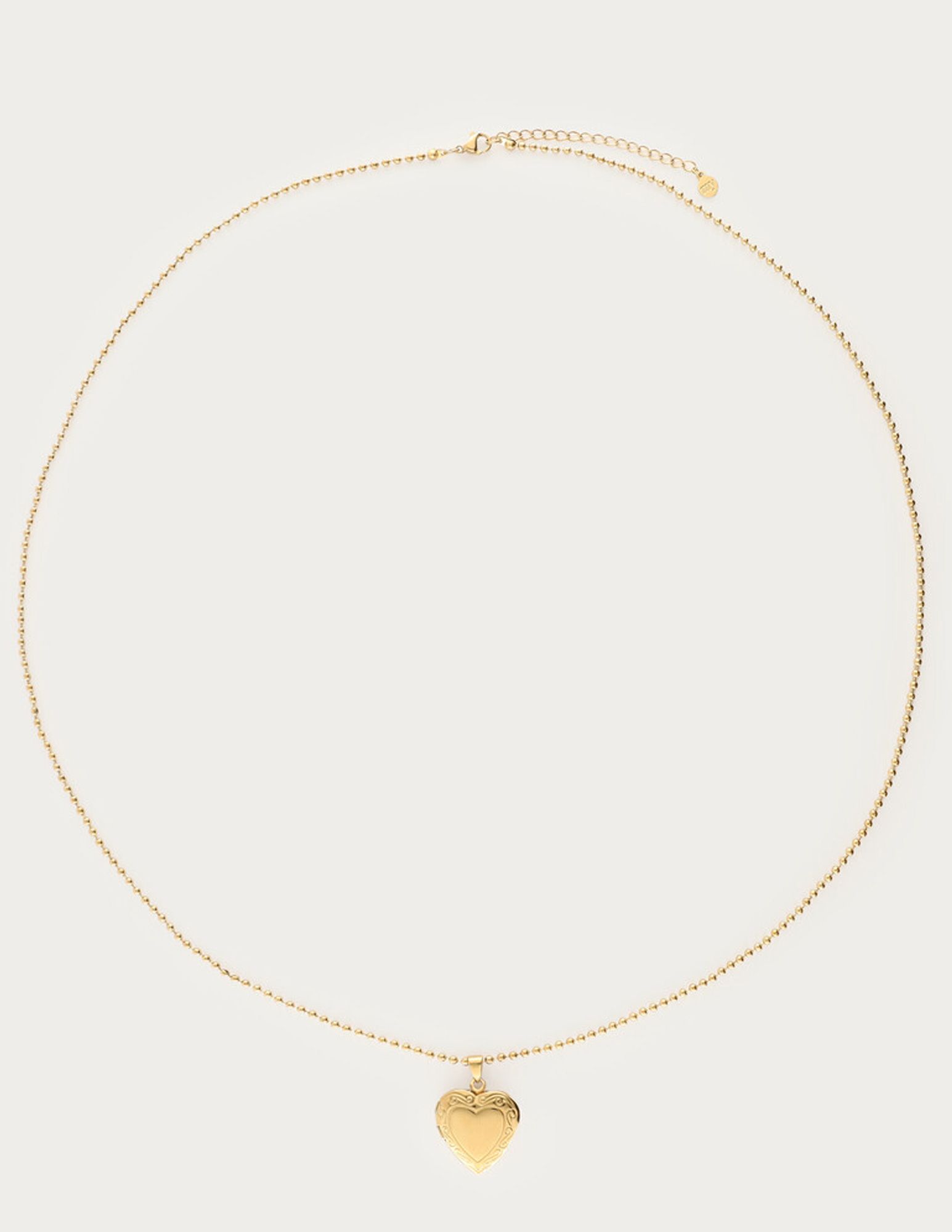 My Jewellery Mystic lange ketting met medaillon hart MJ14277 Goud