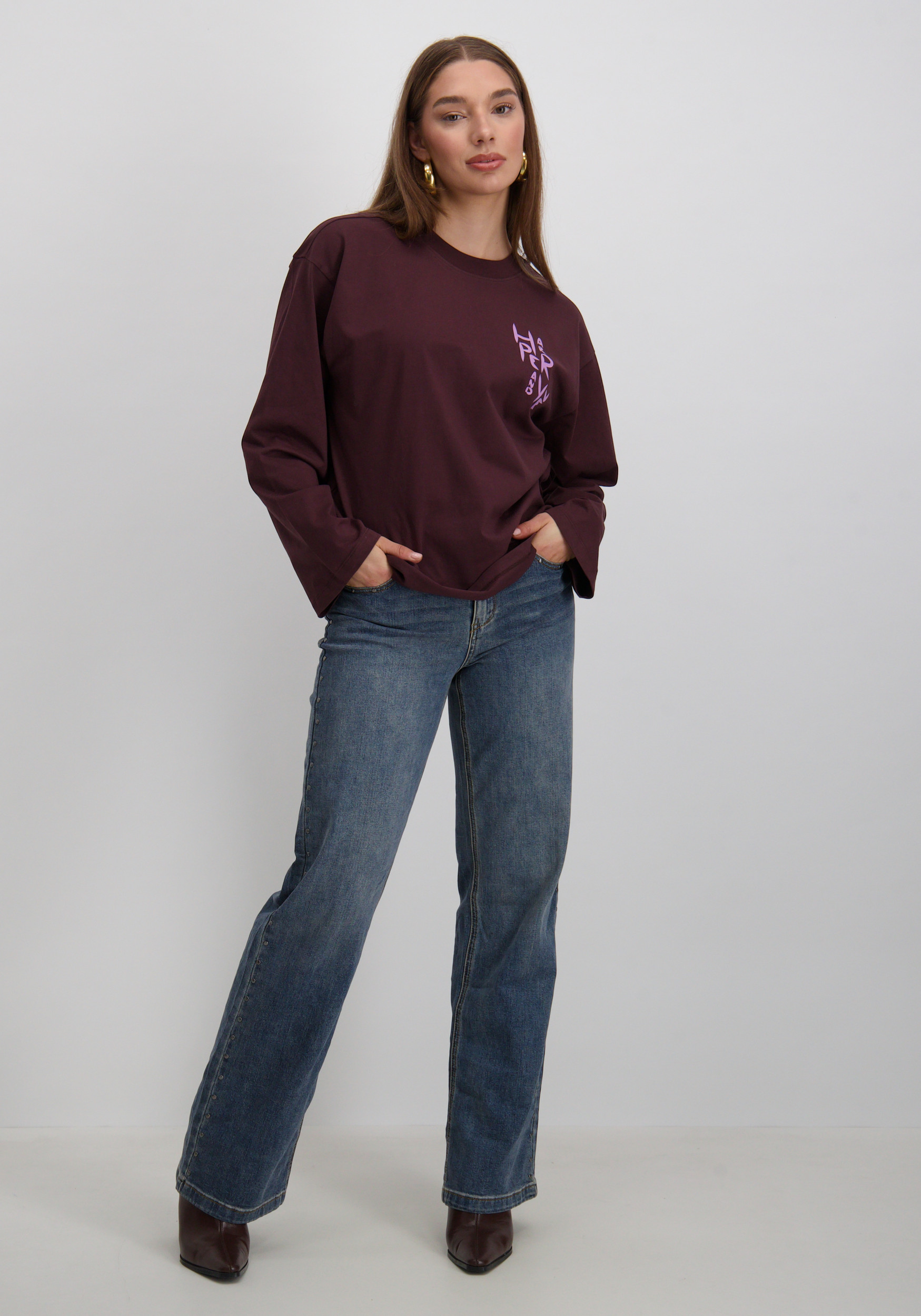 Red Button Jeans Colette studs SRB4613 Jeans blauw