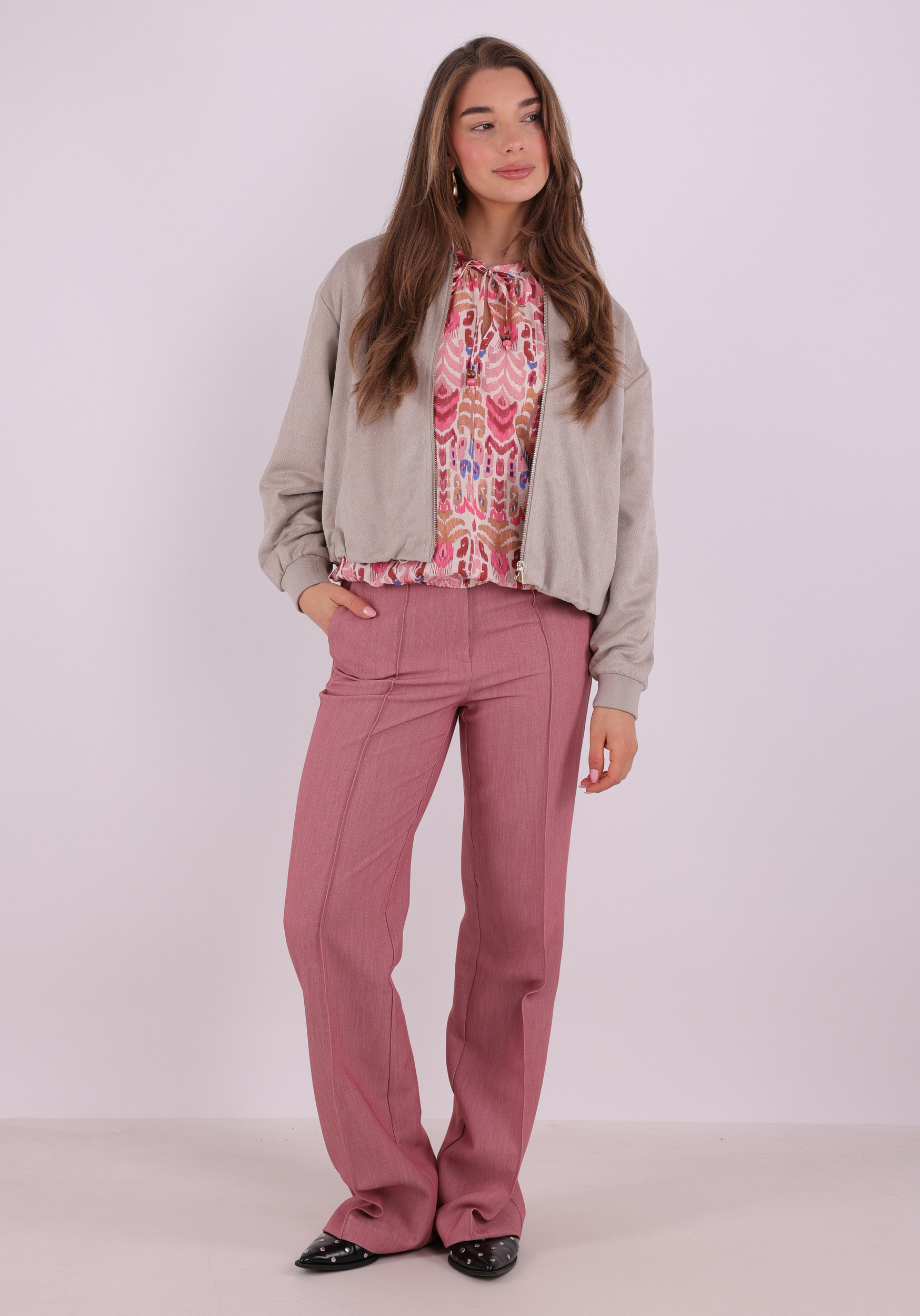 Geisha Blouse all-over print 63219-20 Rose