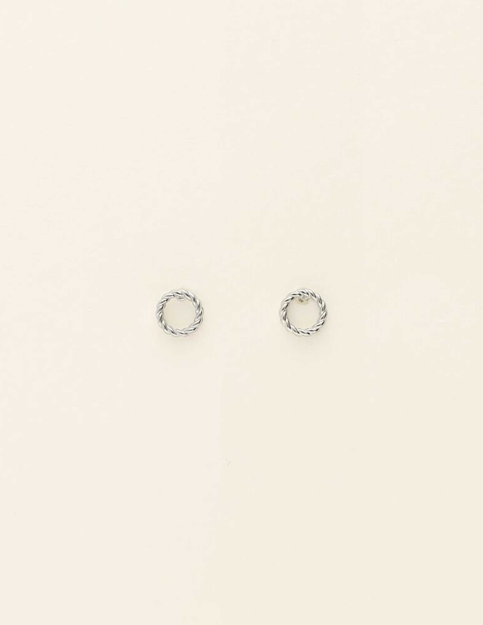 My Jewellery Studs gedraaide circel MJ08527 Zilver