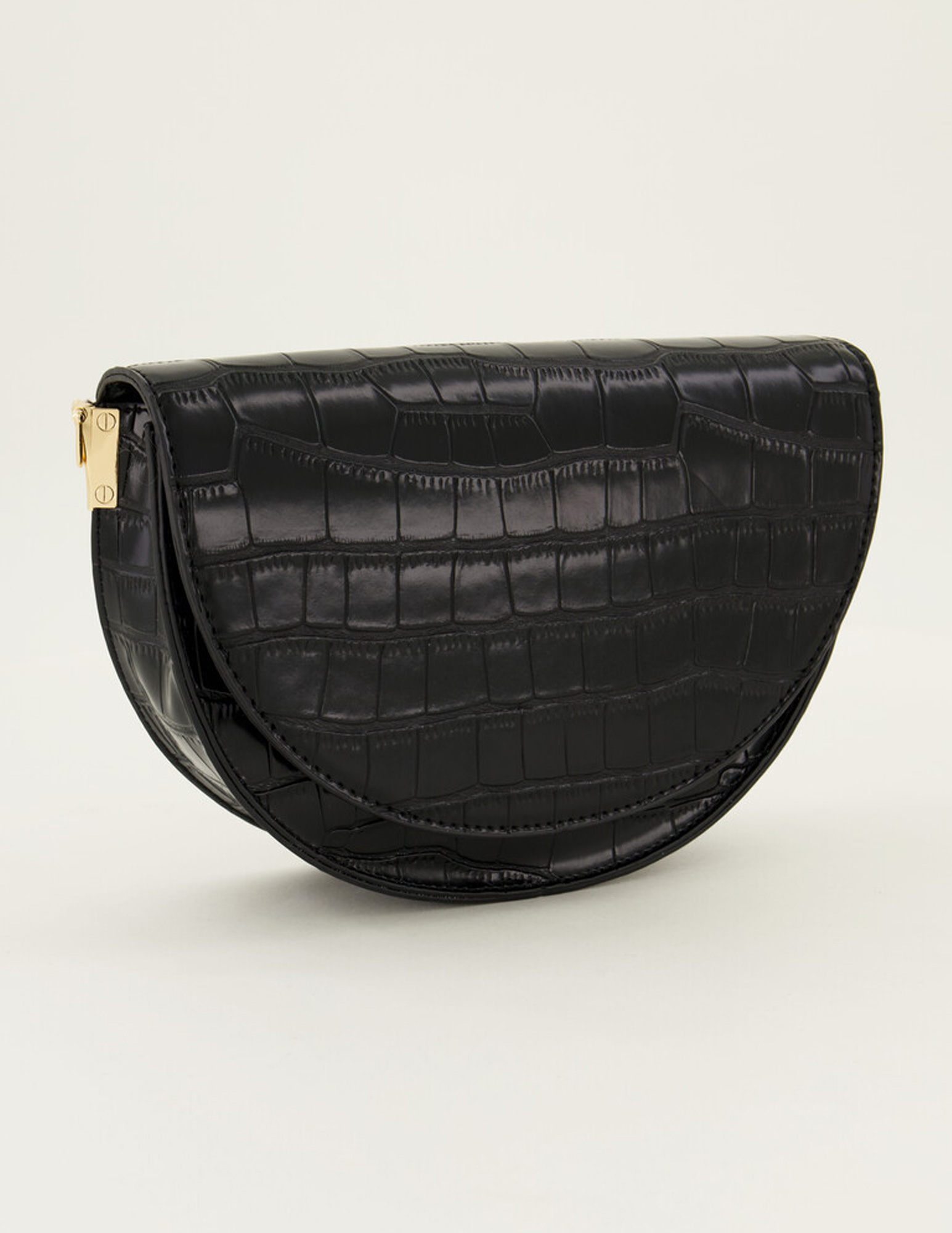 My Jewellery Crossbody tas met croco print MJ12479 Zwart