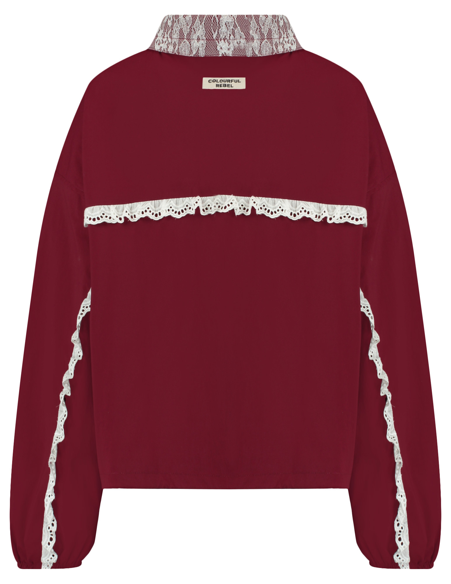 Colourful Rebel Jacket Romy Crochet reversible WJ117661 Rood