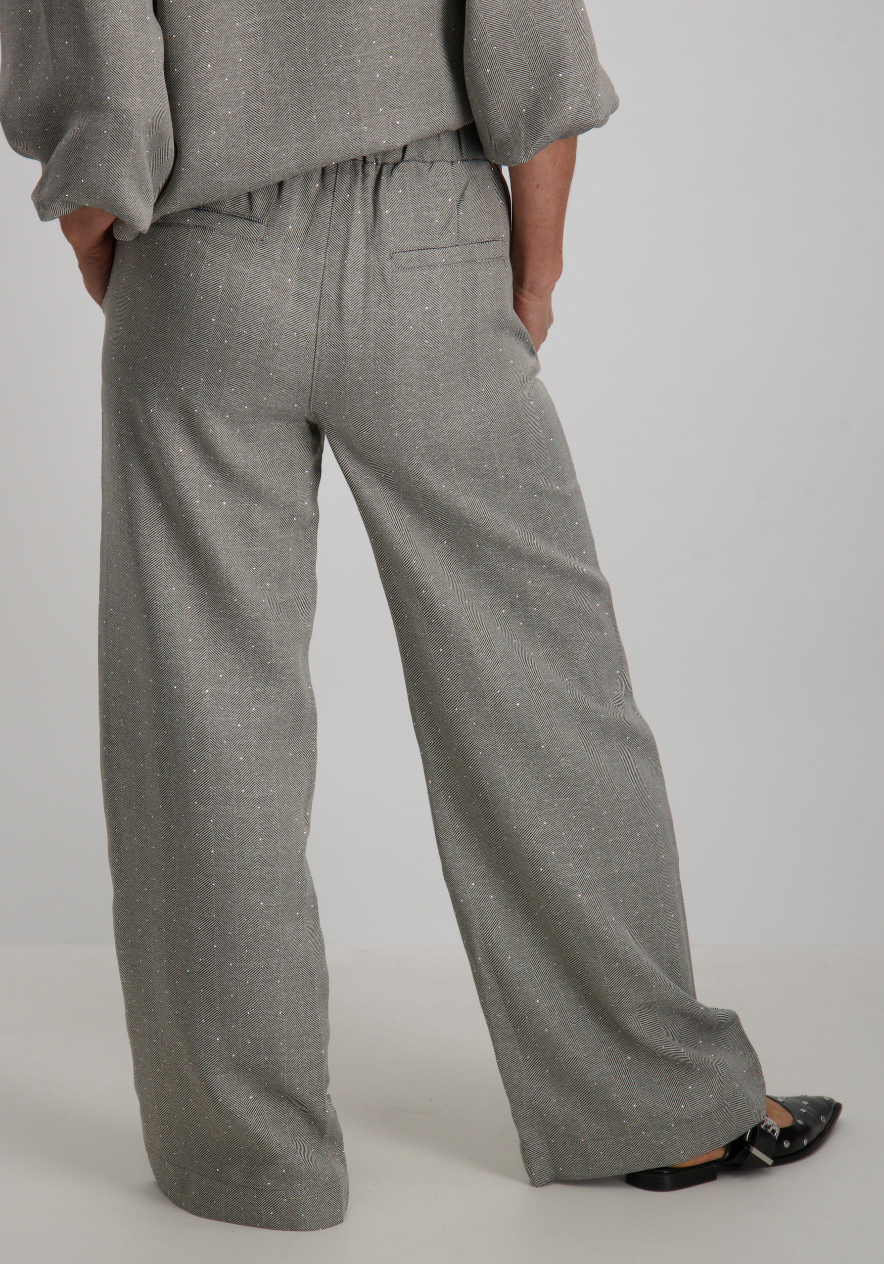 Tramontana Broek Fancy herringbone C01-18-101 Grijs