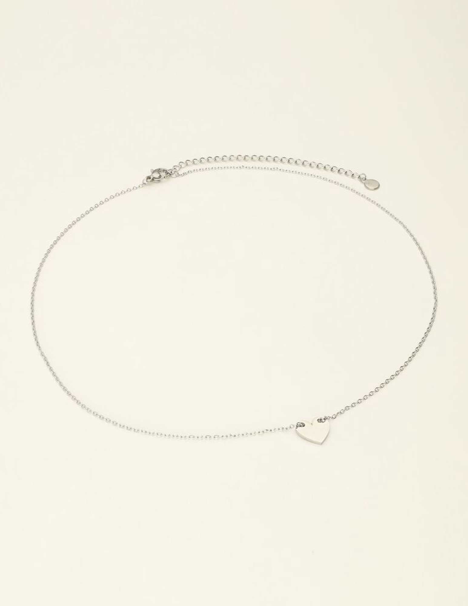 My Jewellery Ketting met hartje MJ07918 Zilver