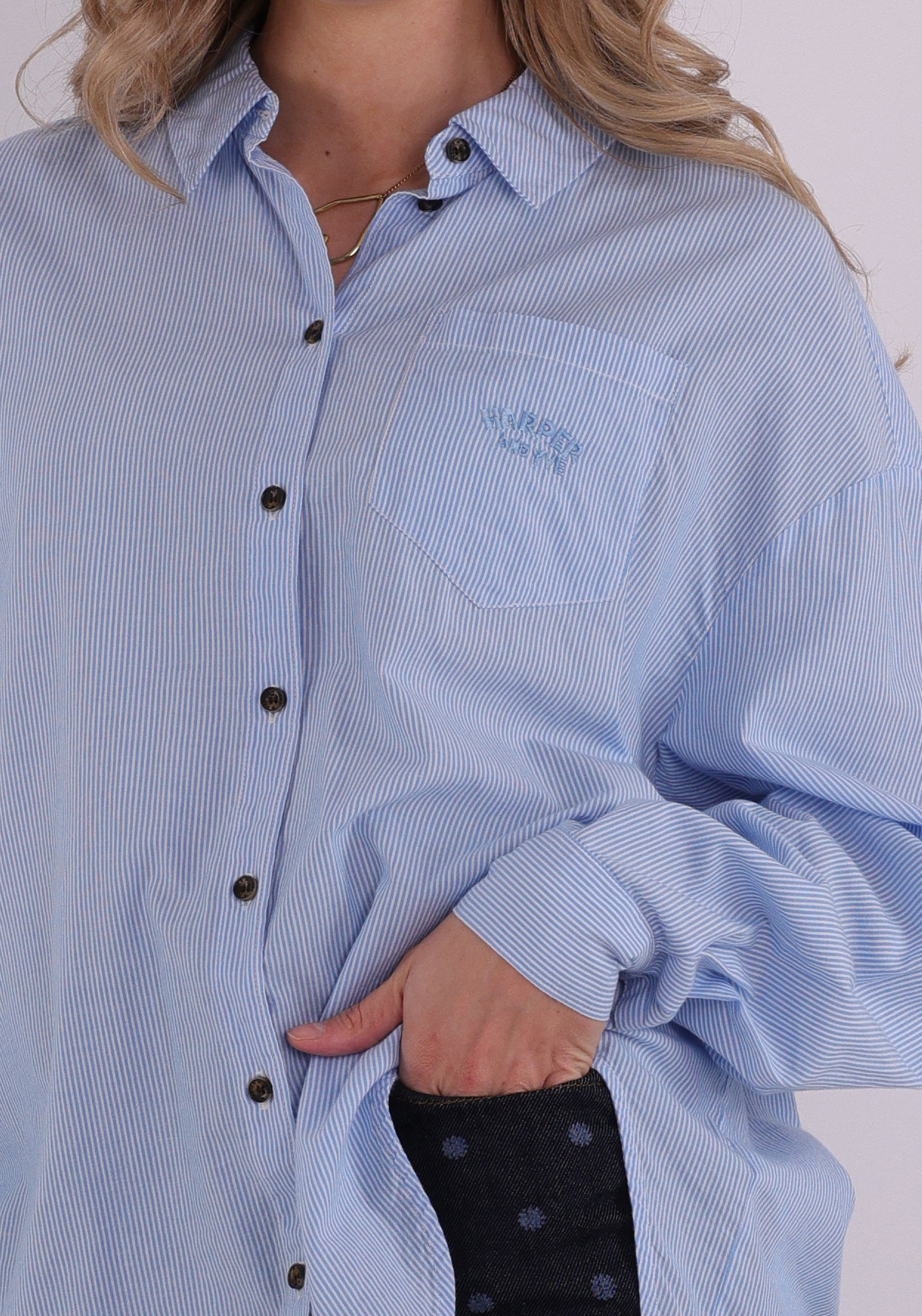 Harper & Yve Blouse Melina SS6C600 Licht blauw