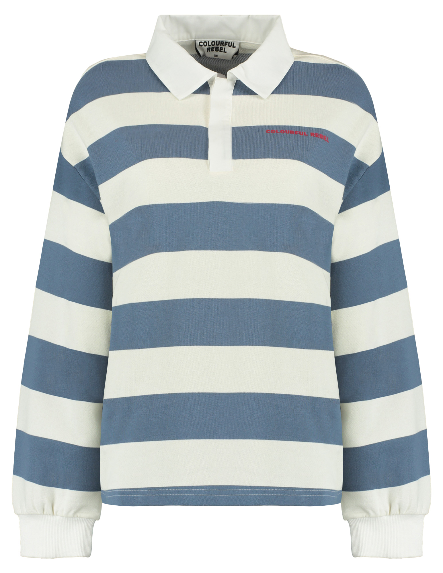 Colourful Rebel Sweater Skyler striped 33 WS417625 Raf blauw