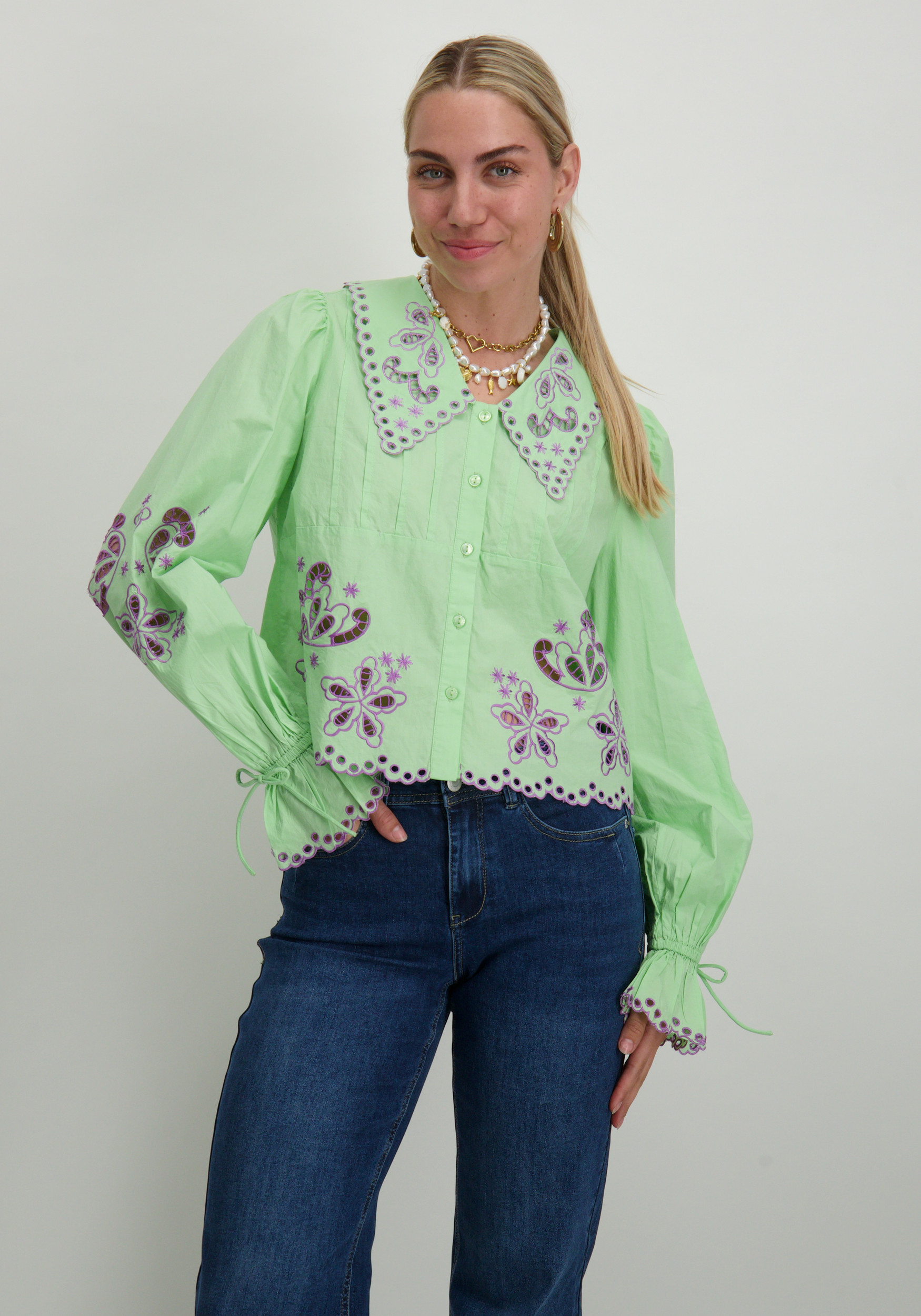 Harper & Yve Blouse Candice SS25C603 Groen