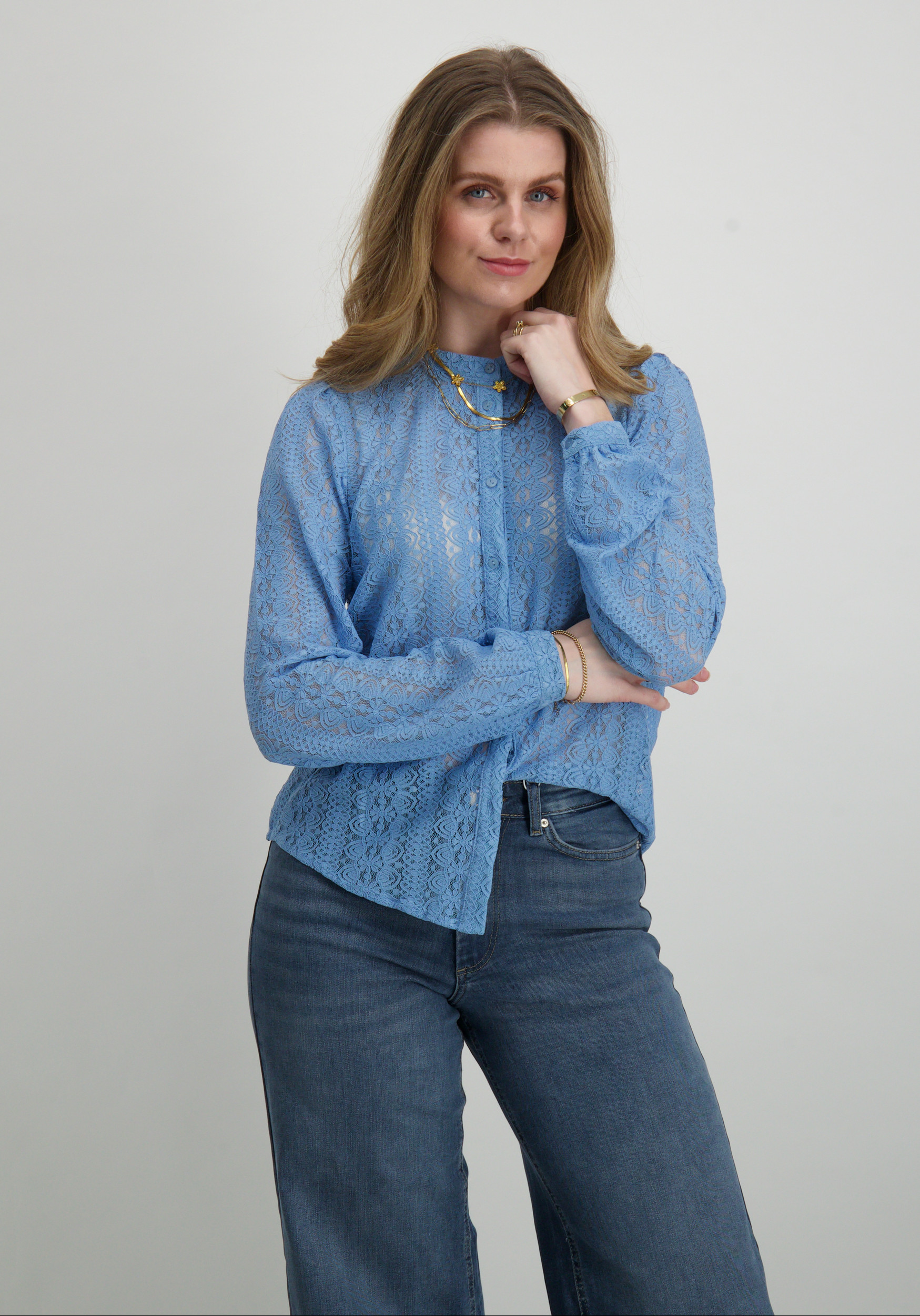 Vila Blouse Chikka 14082977 Licht blauw