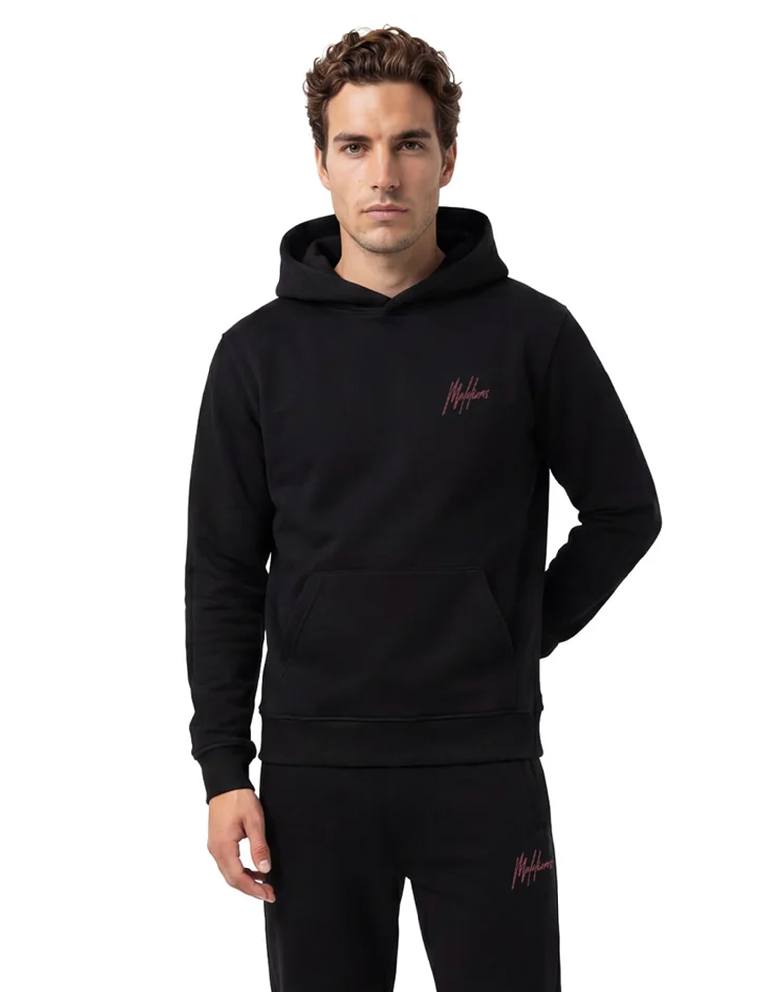 Malelions Hoodie Striped Signature MMA50026053 Zwart