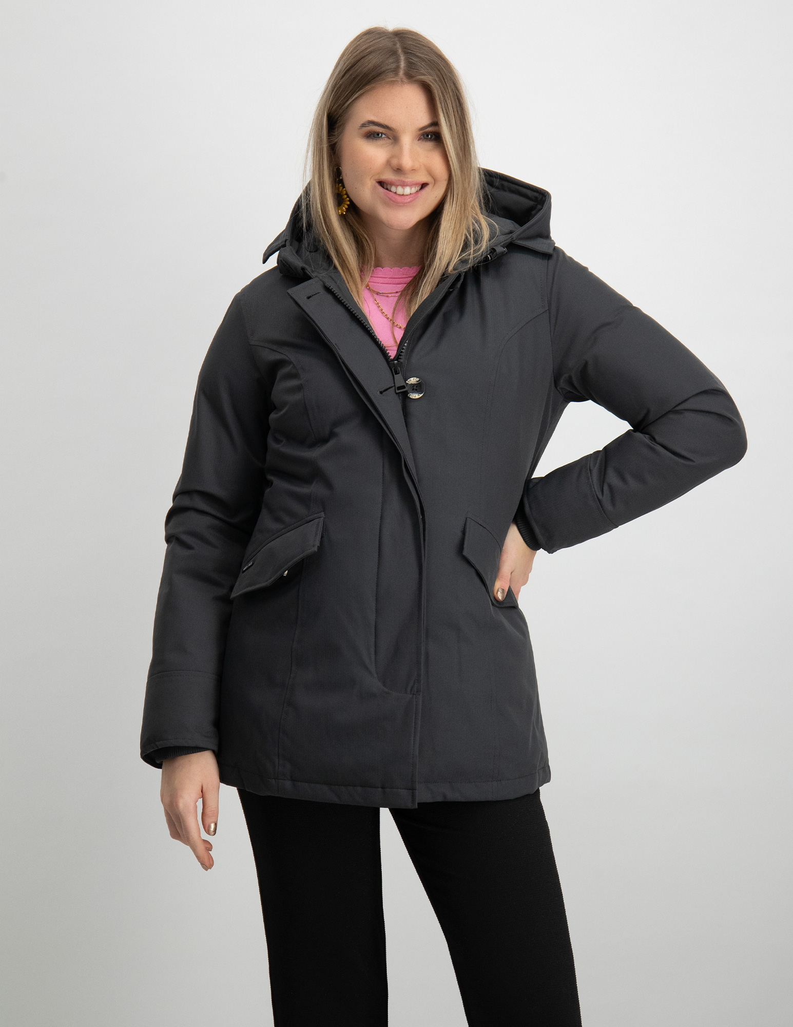 AIRFORCE Winterjas 2 pocket parka HRW0434 Antraciet