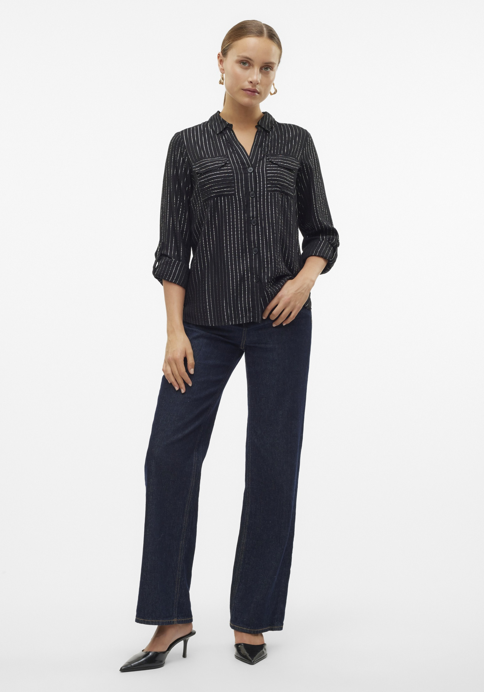 Vero moda Blouse Bumpy 10321777 Zwart