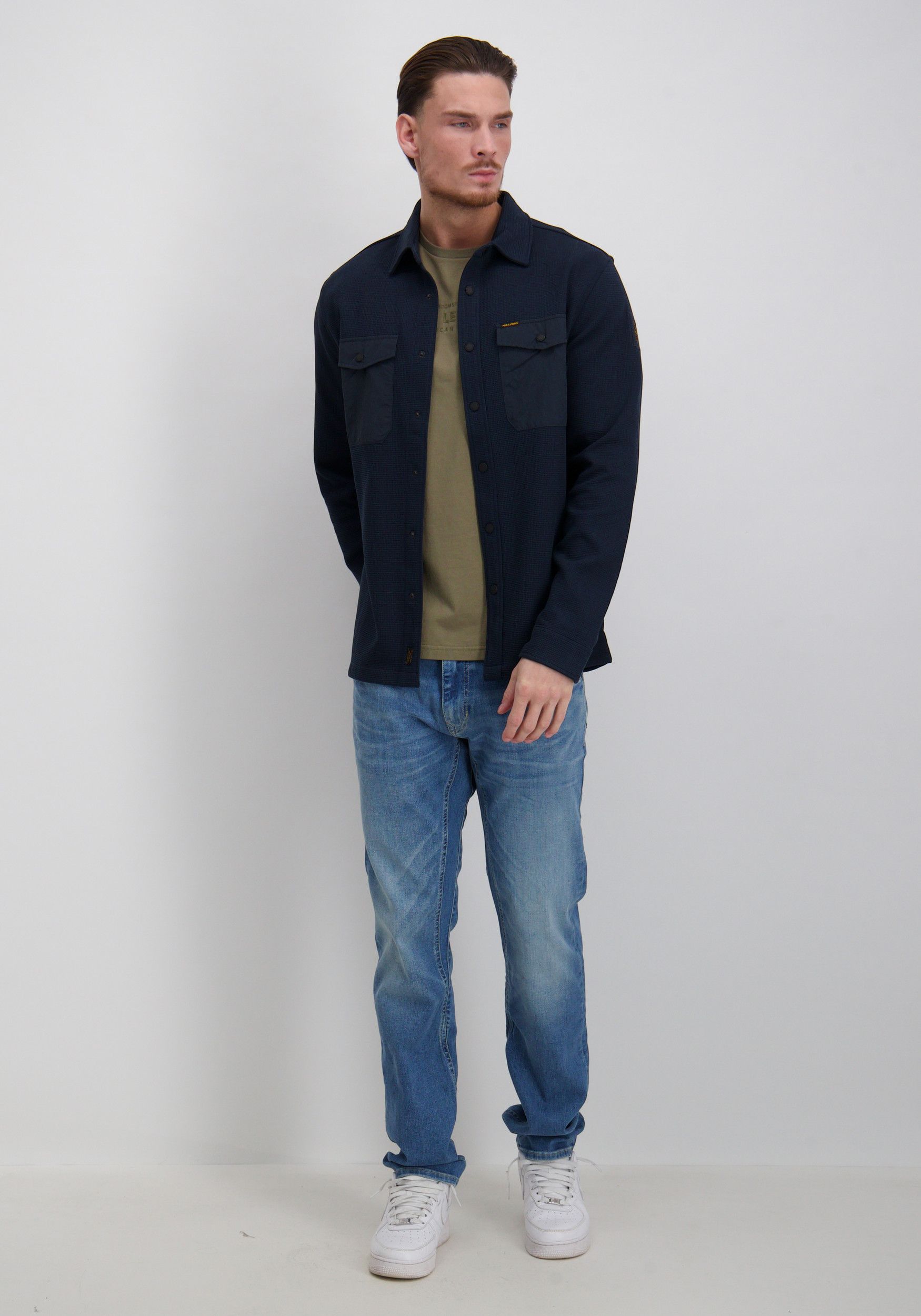 PME Legend Overshirt PSI2511246 Donker blauw
