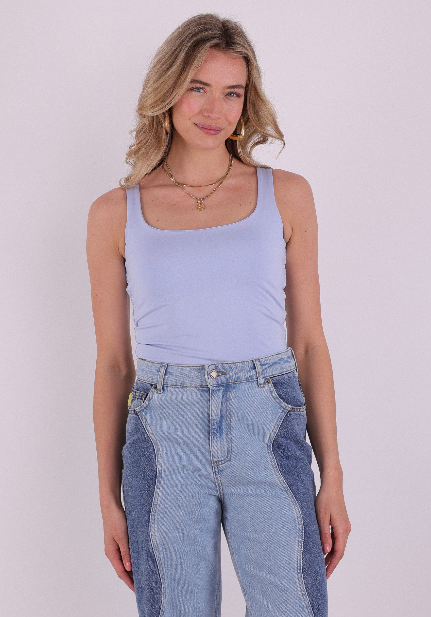 Vero moda Top Million reversible 10305800 Licht blauw