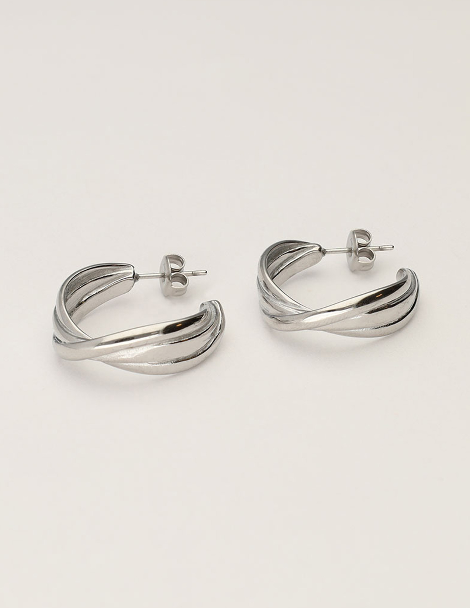 My Jewellery Oorringen met twist MJ11092 Zilver