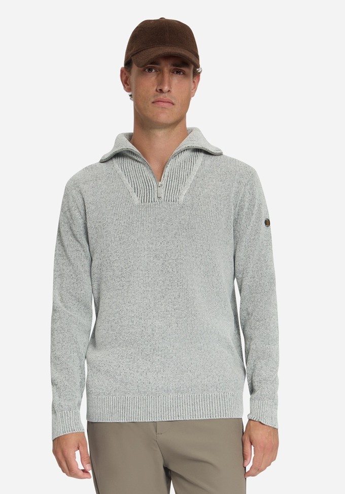 No Excess Trui Half zip 33210967SN Grijs