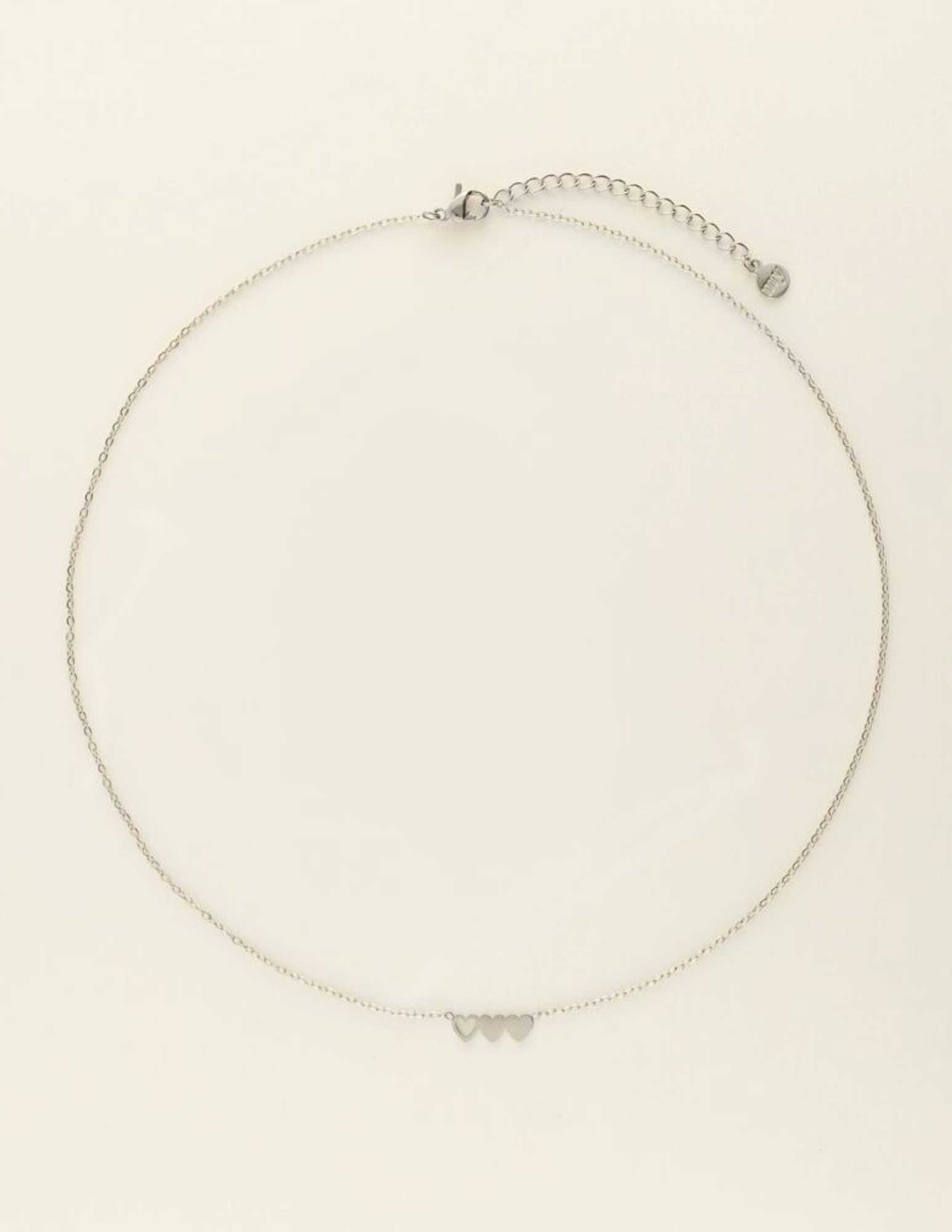 My Jewellery Kettingen set drie hartjes MJ09021 Zilver