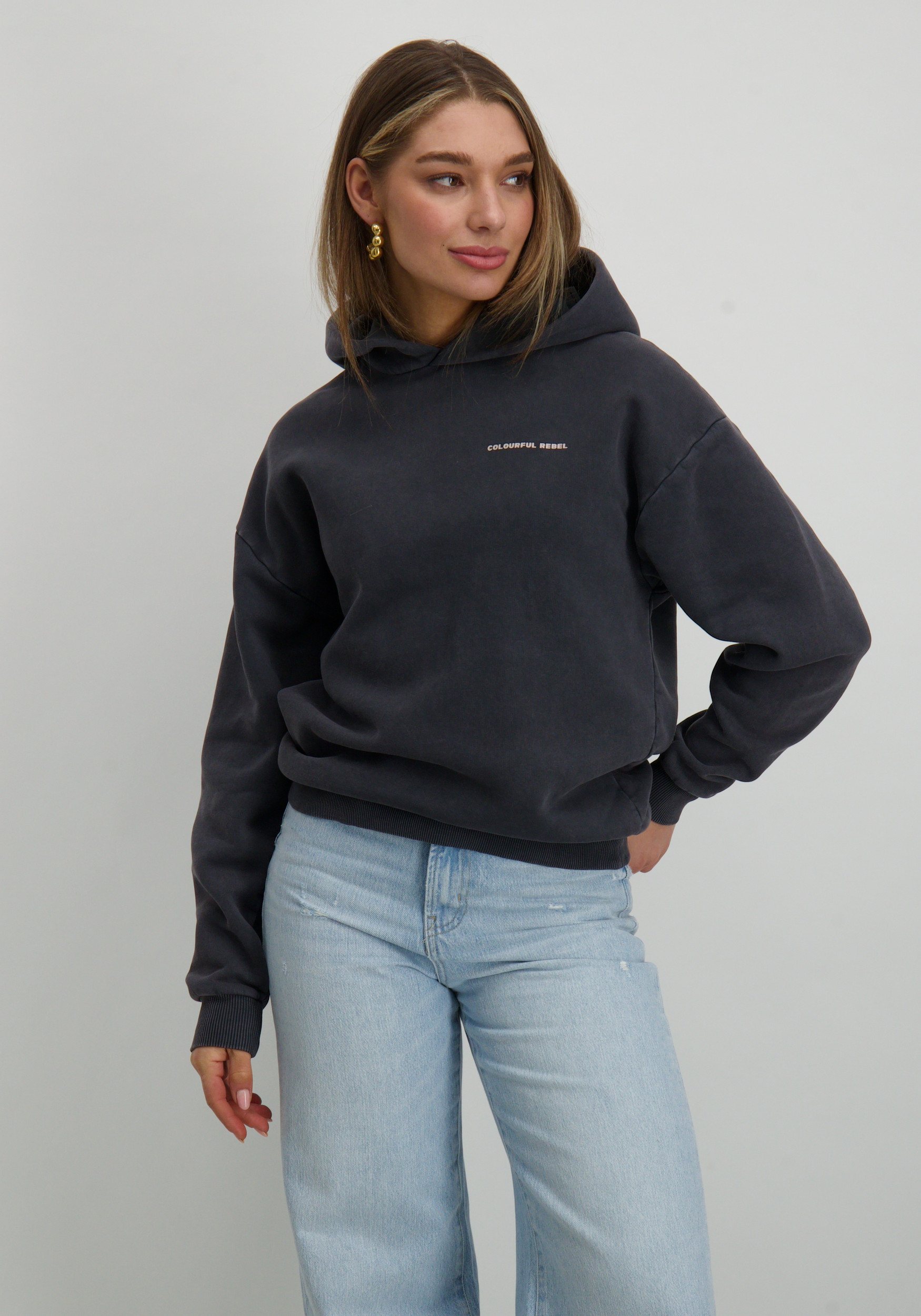 Colourful Rebel Hoodie Concert WH116579 Antraciet