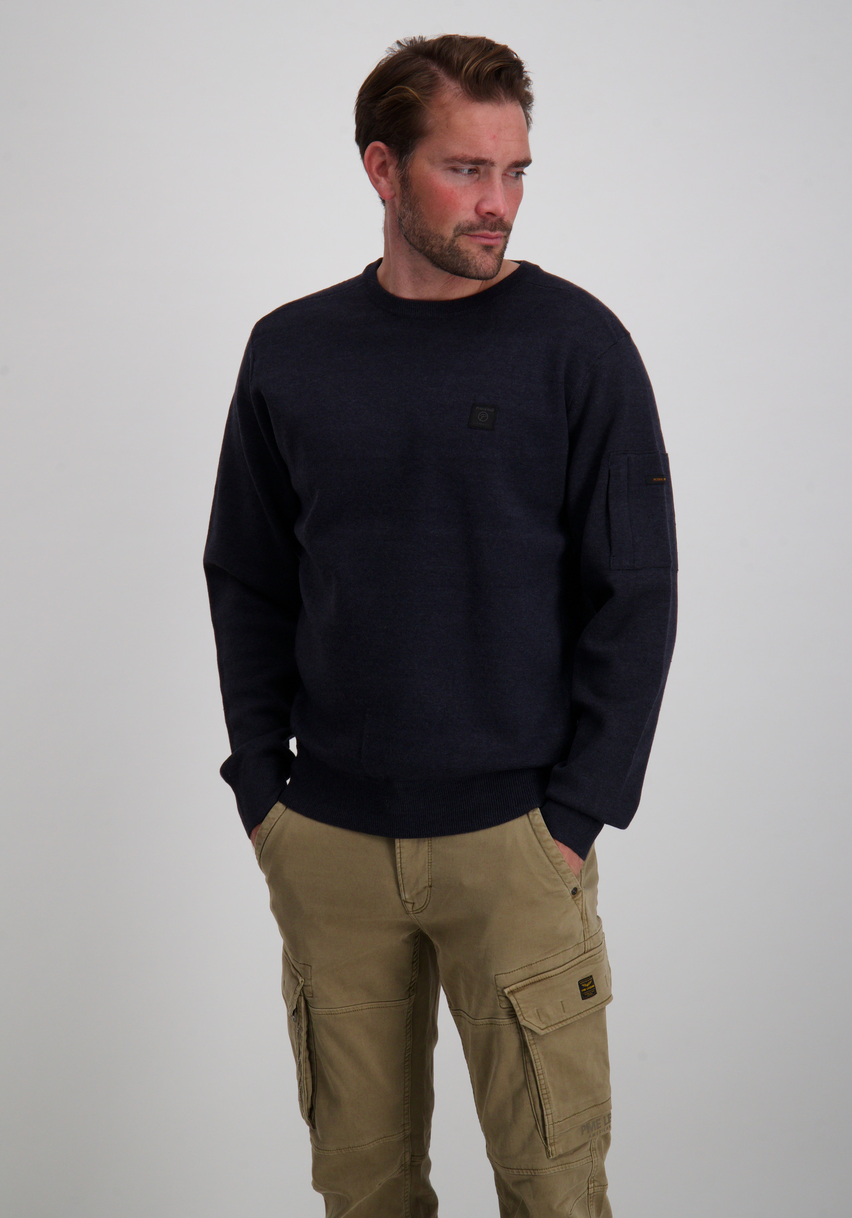 Petrol Trui M-3050-KWR249 Blauw