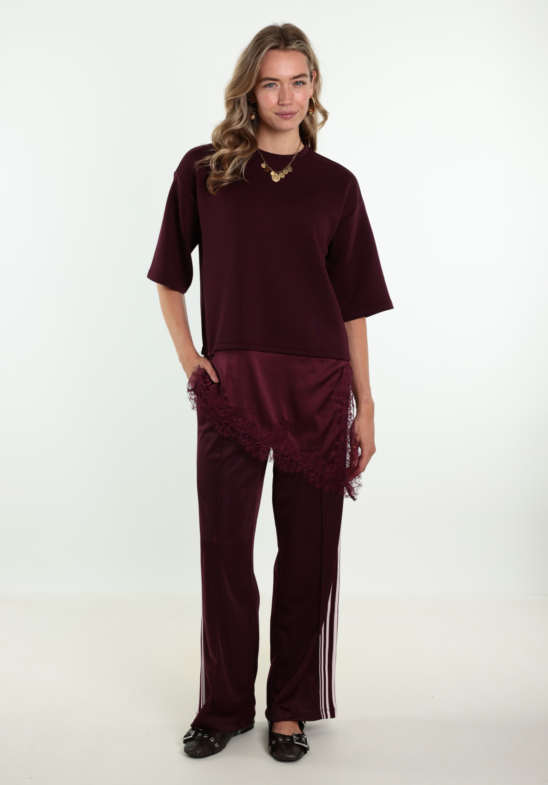 VERO MODA T-shirt Sofie 10355839 Bordeaux