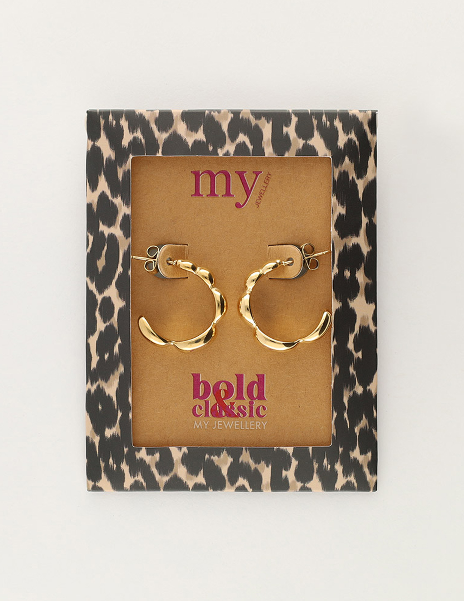 My Jewellery Bold oorringen met bubbel MJ11253 Goud