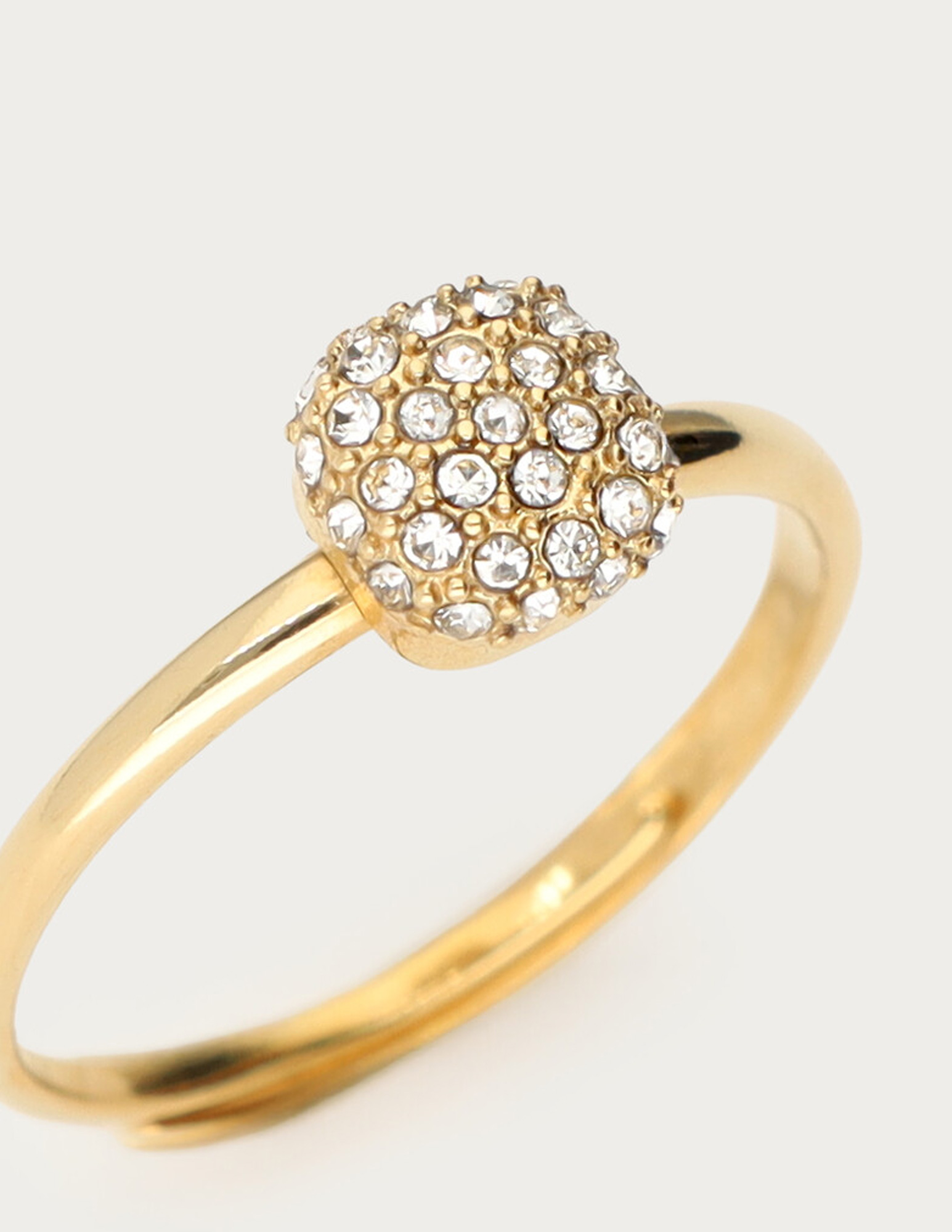 My Jewellery Love ring met grote strass steen MJ15245 Goud