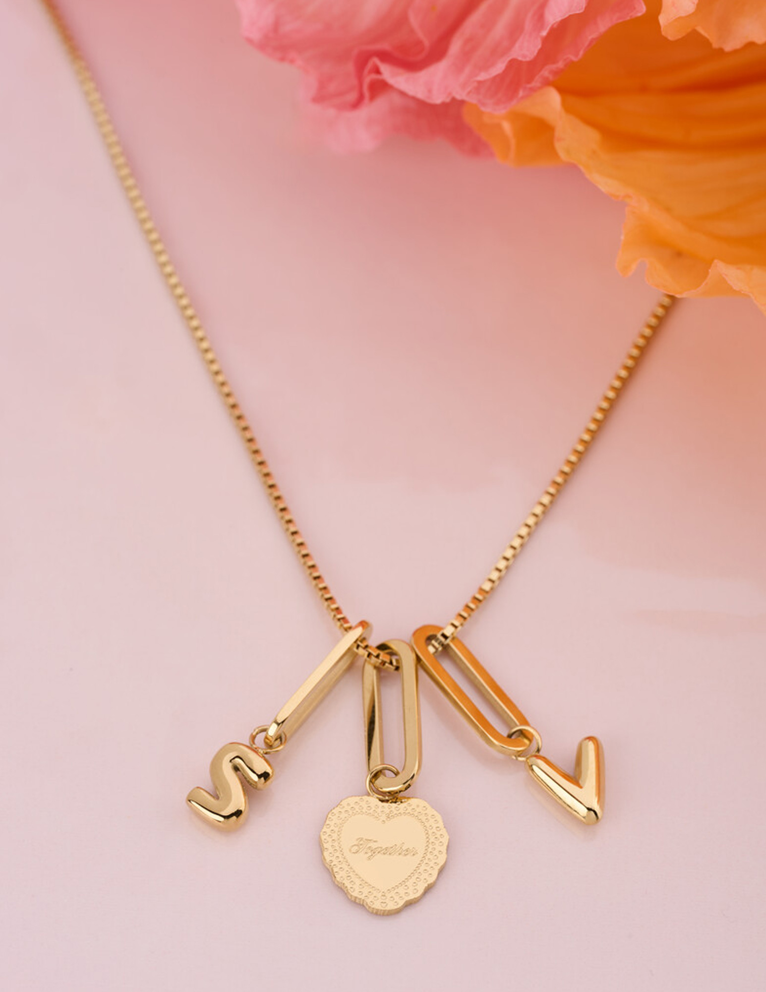 My Jewellery Love bedel hartje "Together" MJ15325 Goud