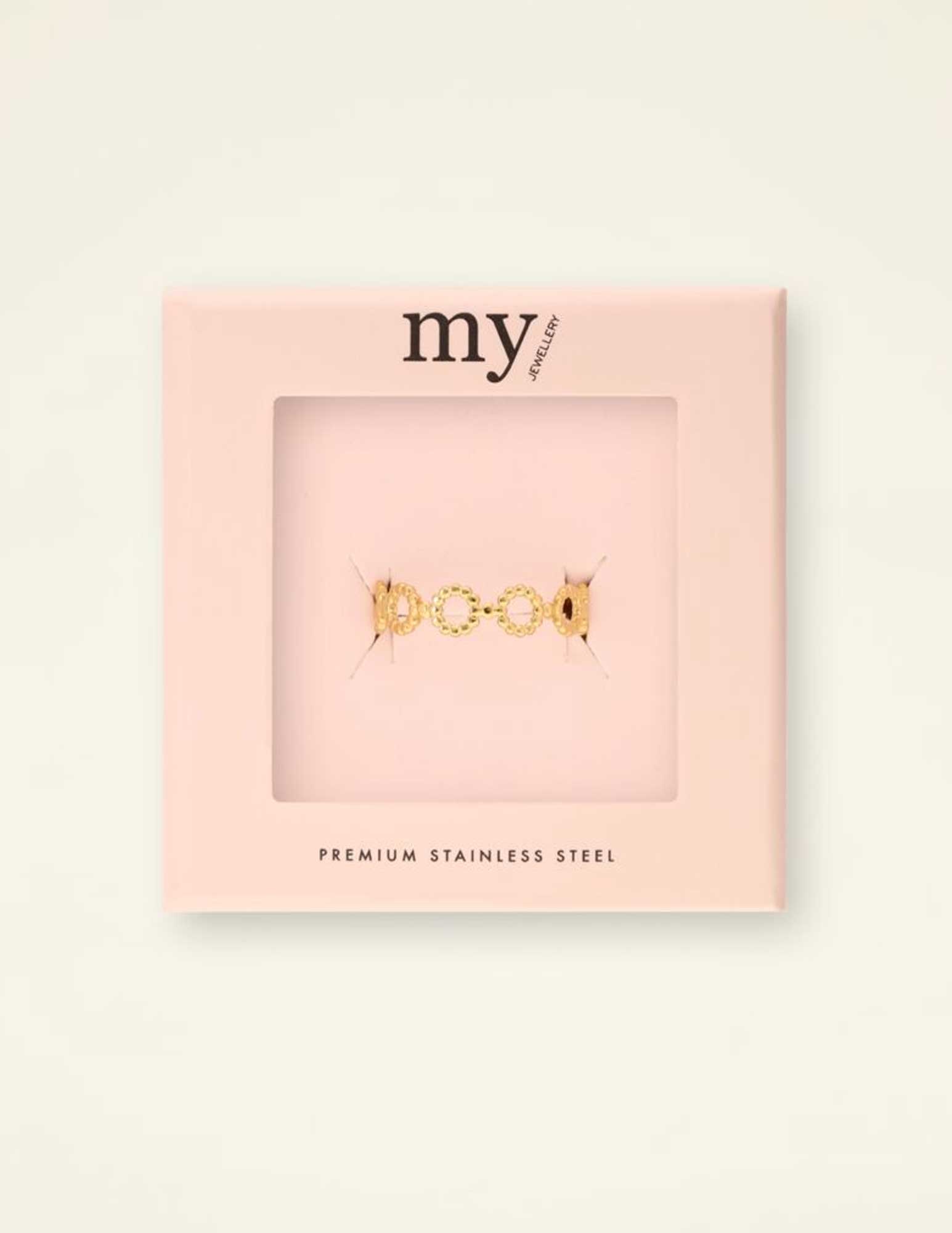 My Jewellery Ring met open cirkels MJ09054 Goud
