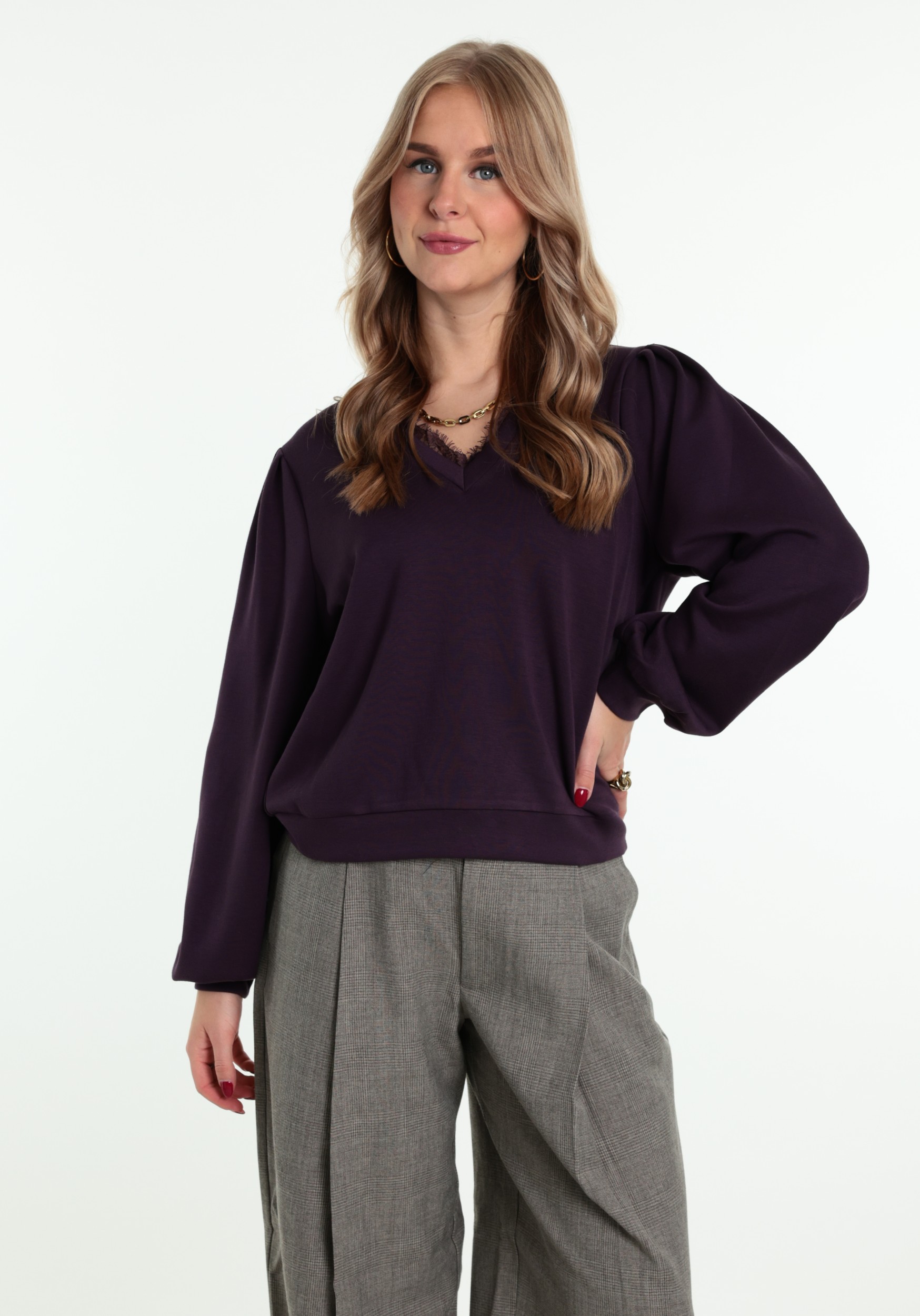 Tramontana Sweater Lace C07-22-601 Paars