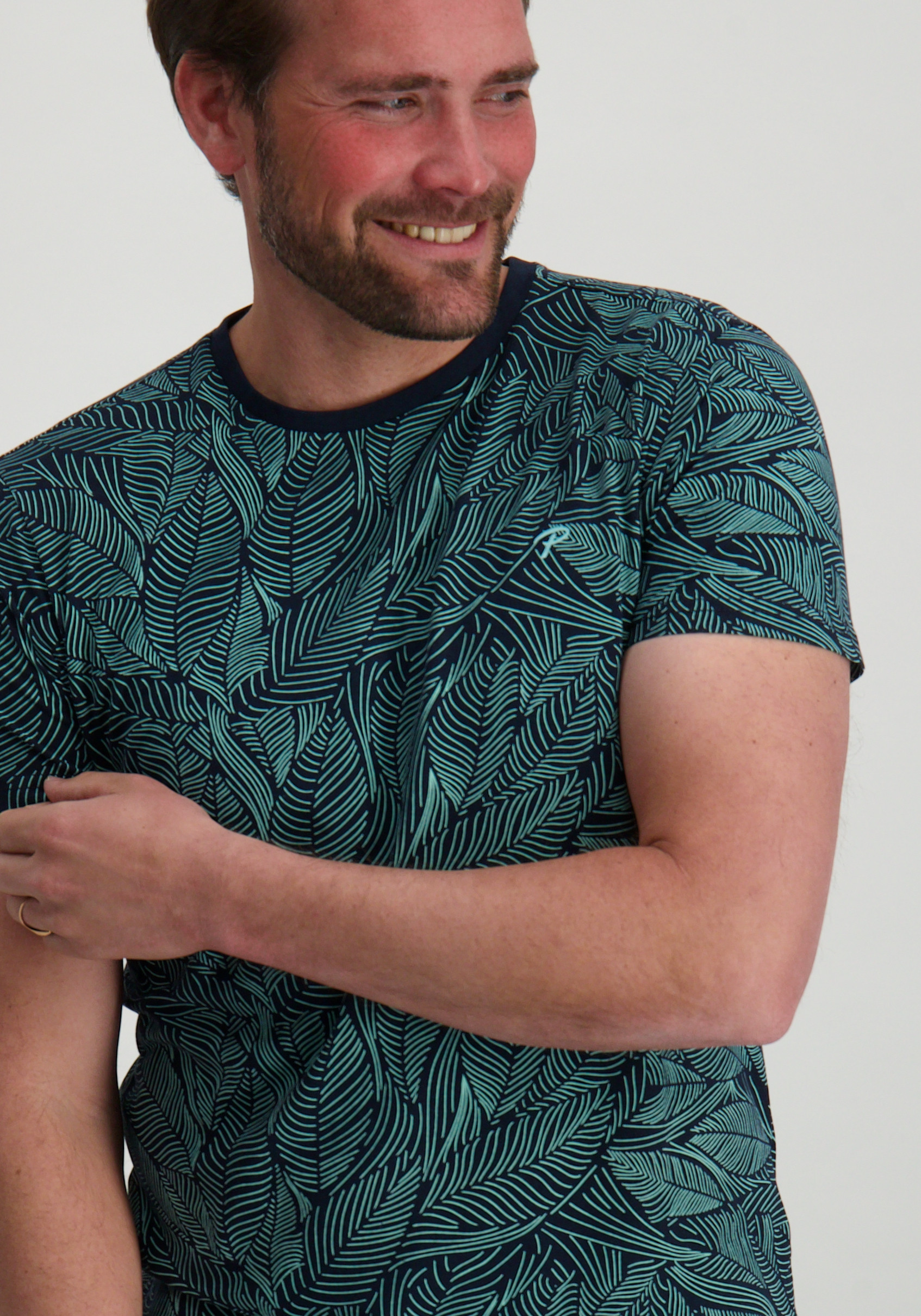 Petrol T-shirt M-1050-TSR116 Donker groen