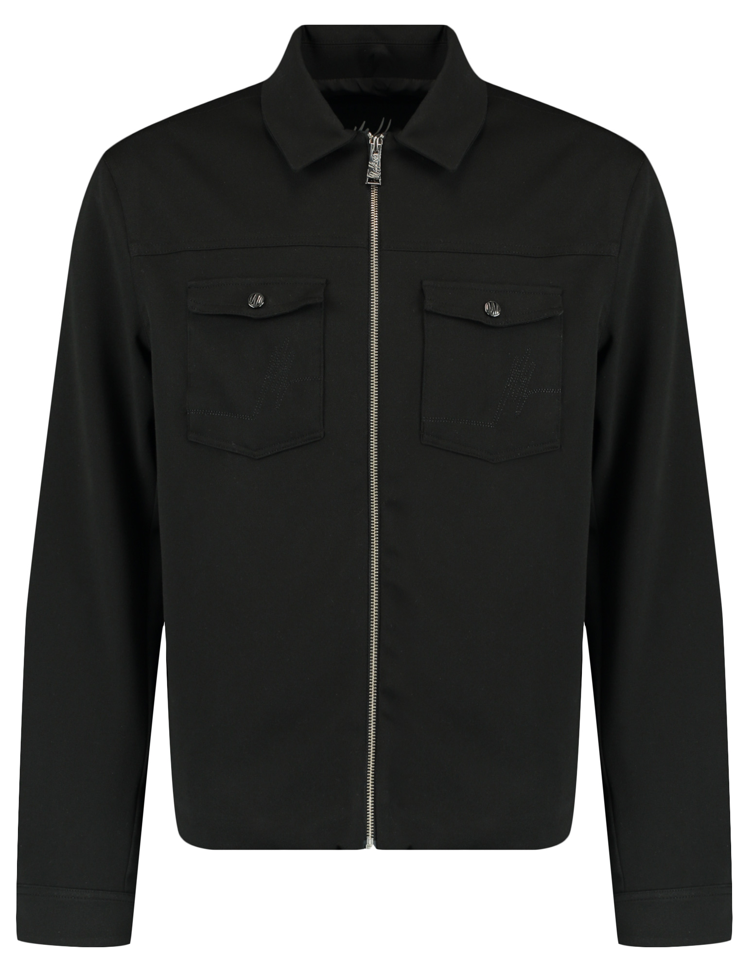 Malelions Overshirt MM3-AW25-01 Zwart