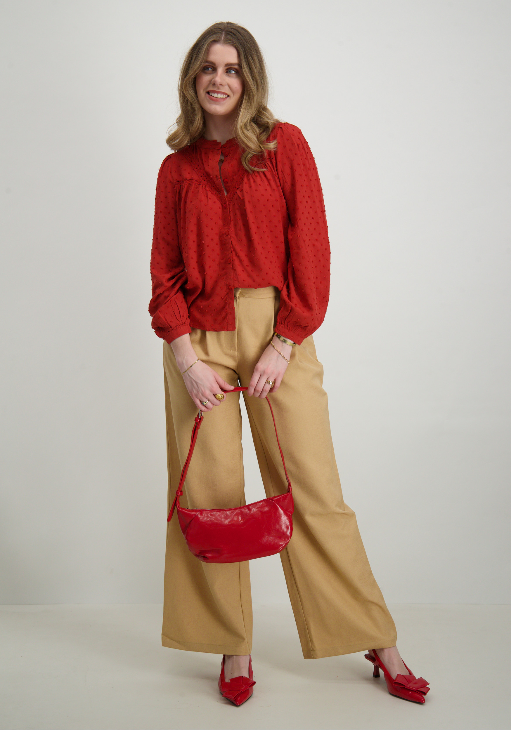 JDY Blouse Jade 15317255 Steenrood