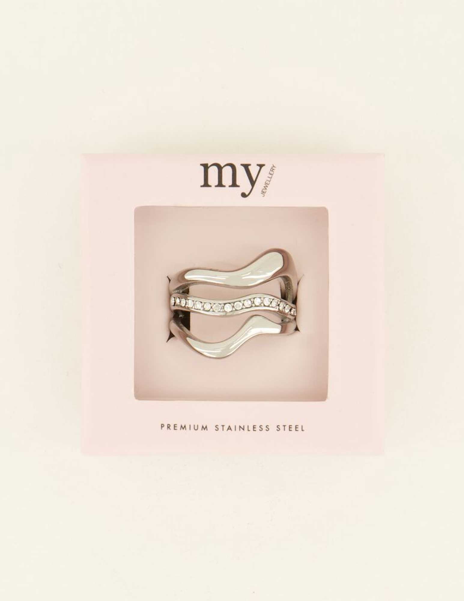 My Jewellery Ring met kronkelend patroon MJ08462 Zilver