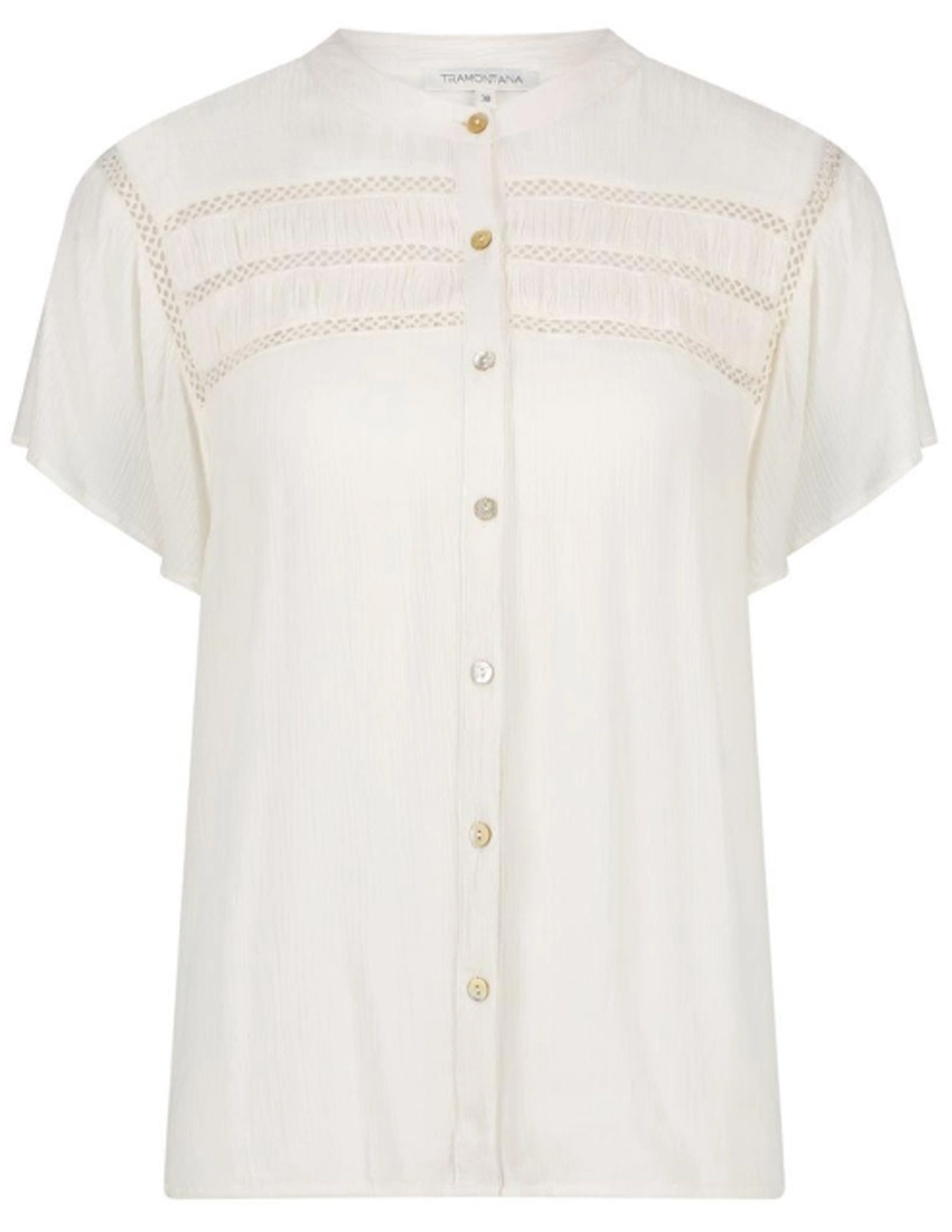 Tramontana Blouse korte mouw A01-16-302 Wolwit-ecru