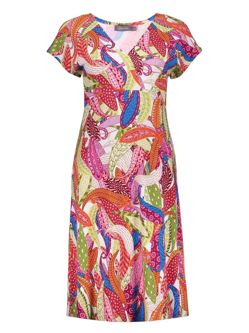 Geisha Jurk all-over print 67424-60 JUNE Oranje
