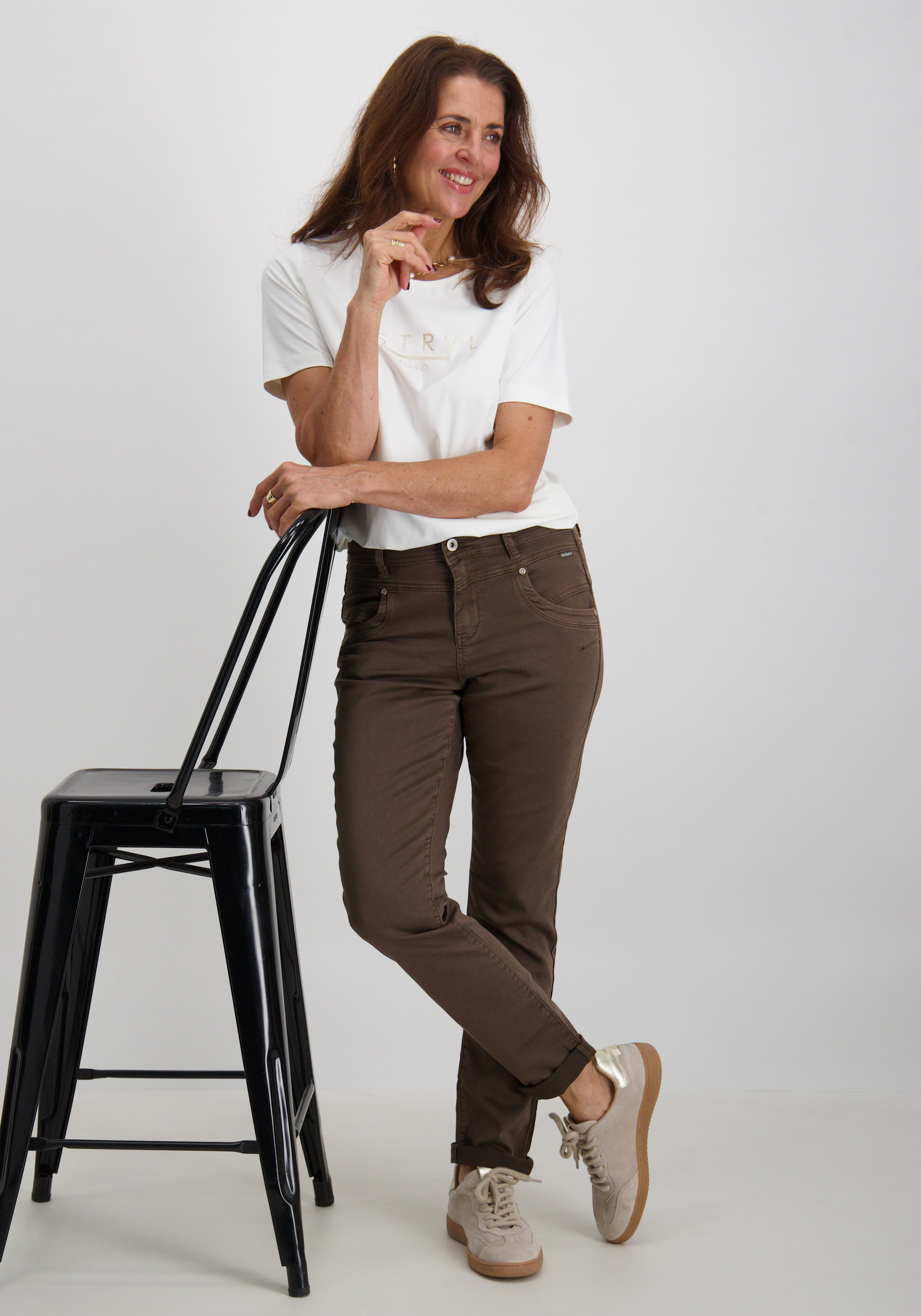 Red Button Broek Relax jog SRB4665 Bruin