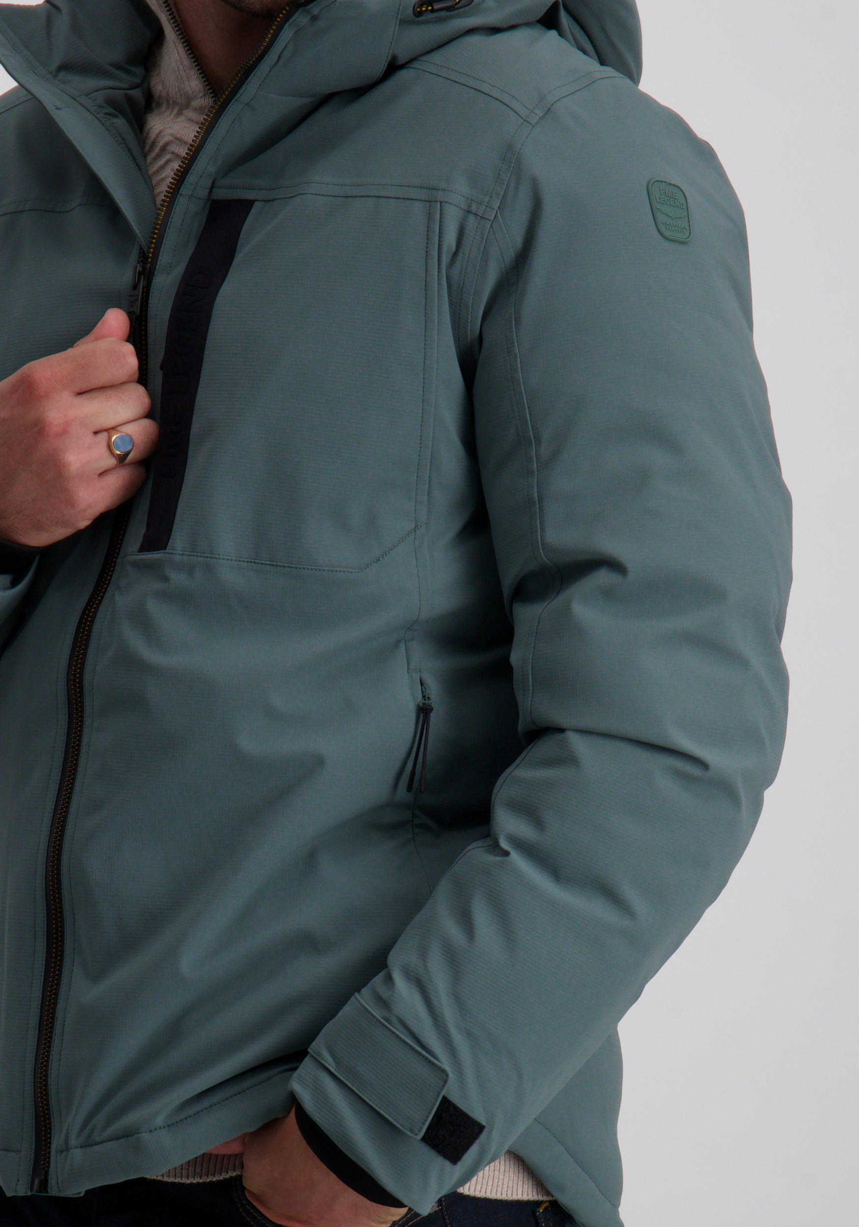 PME Legend Winterjas Crewcat PJA2508111 Midden groen